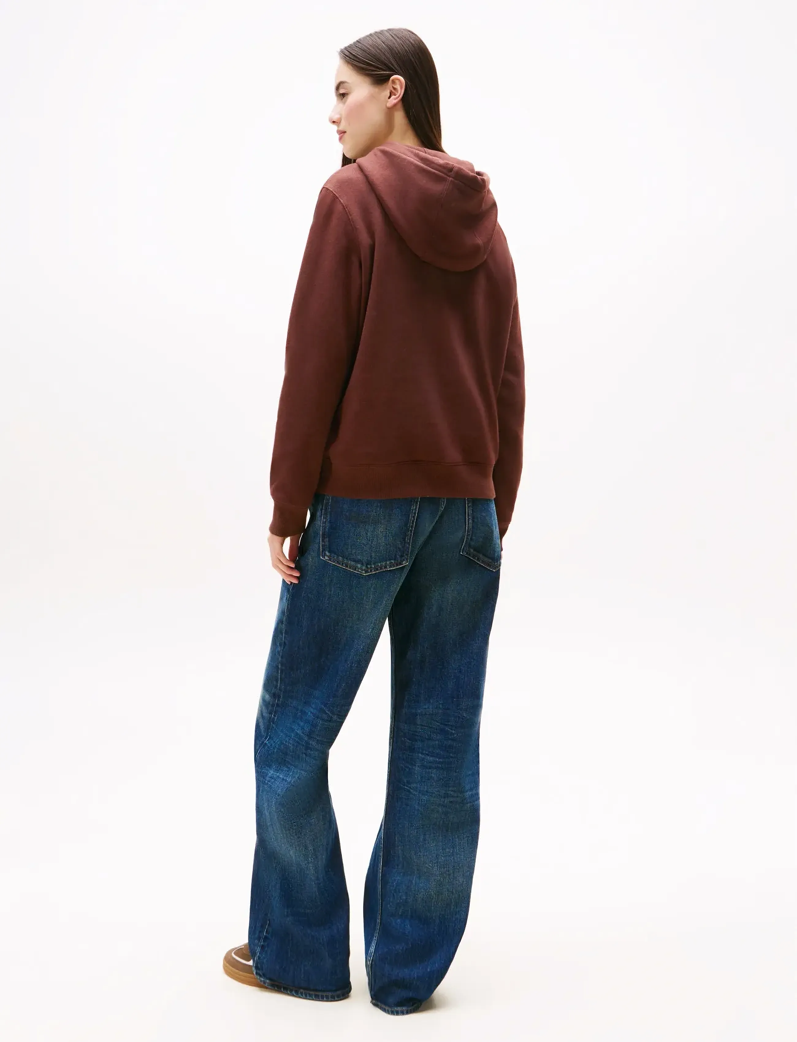Tommy Jeans - TJW REG S FLAG HOODIE - hættetrøjer - rich brown - 3