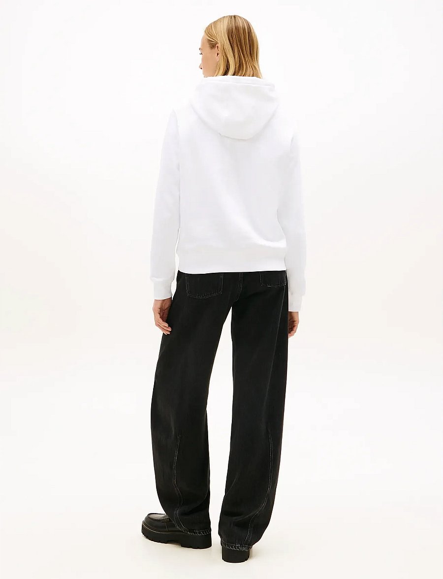 Tommy Jeans - TJW REG S FLAG HOODIE - kapuutsiga pusad - white - 4