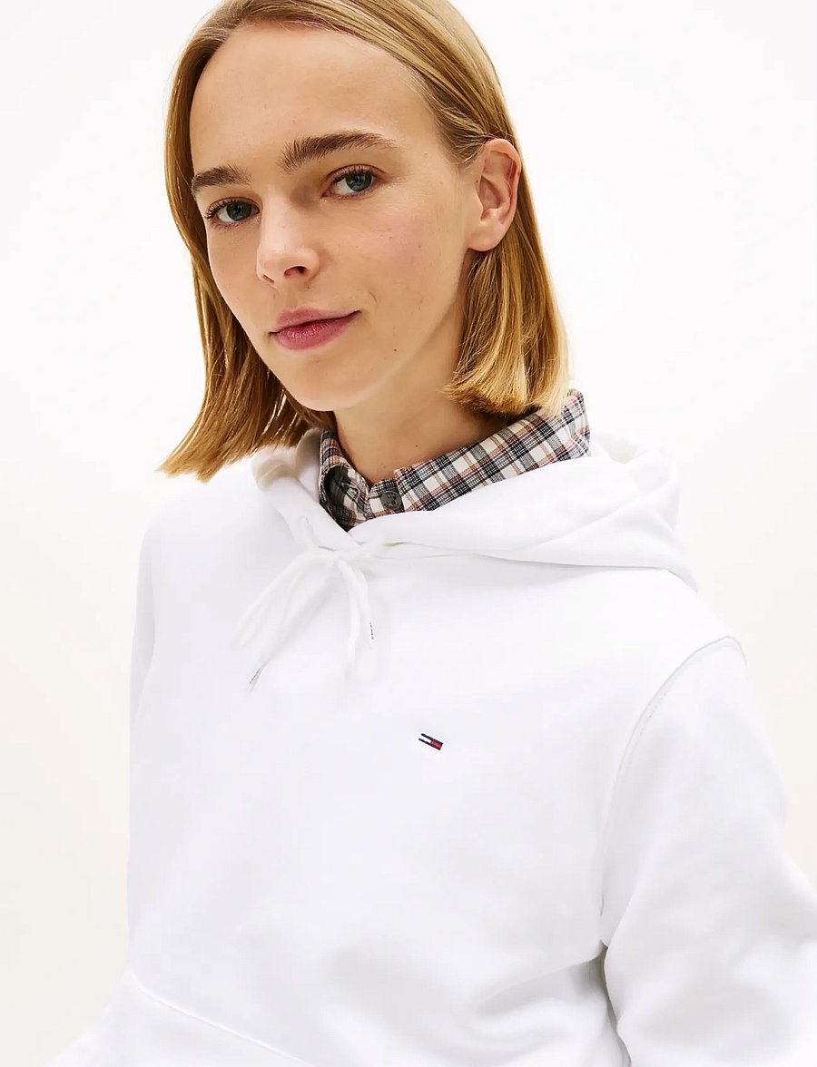 Tommy Jeans - TJW REG S FLAG HOODIE - kapuutsiga pusad - white - 5