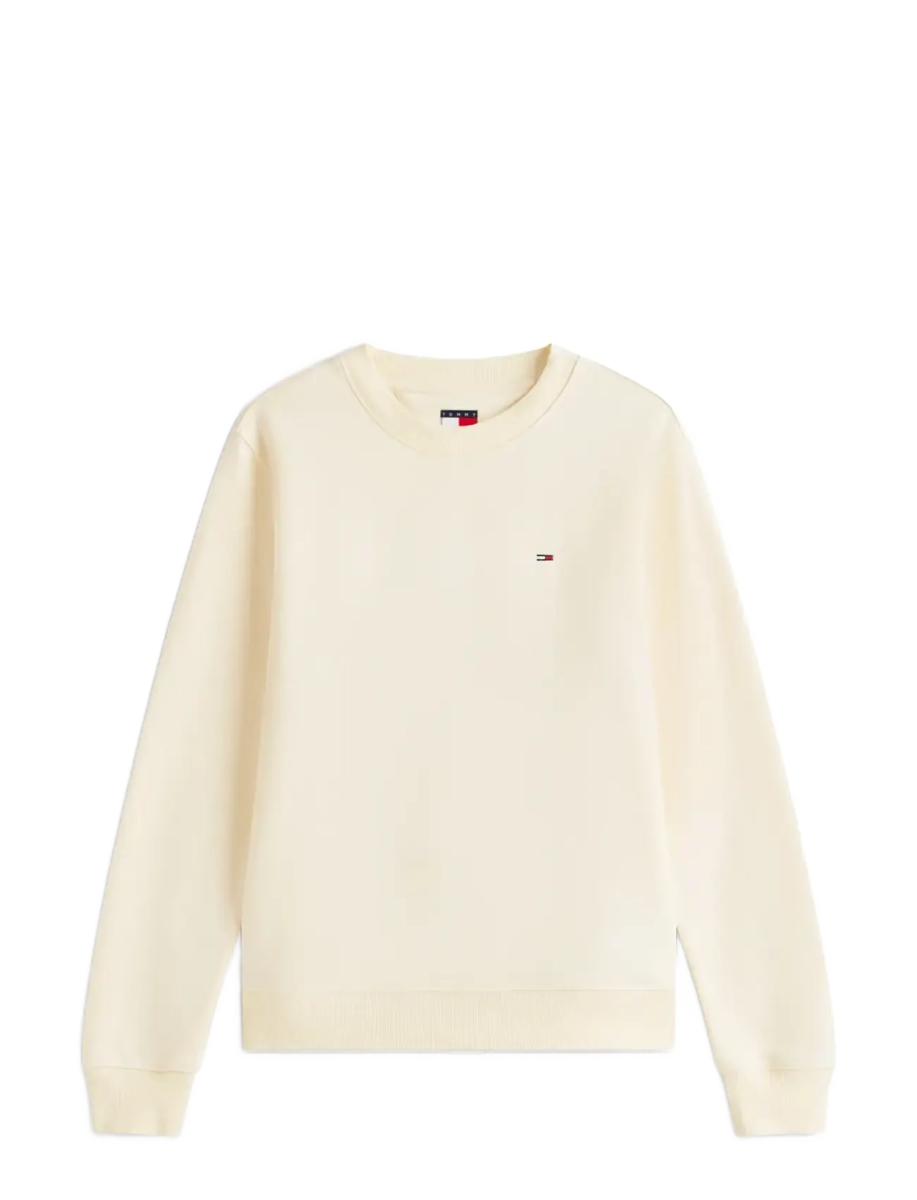 Tommy Jeans TJW REG S FLAG CREW - Tommy Hilfiger - ALMOST YELLOW / cream