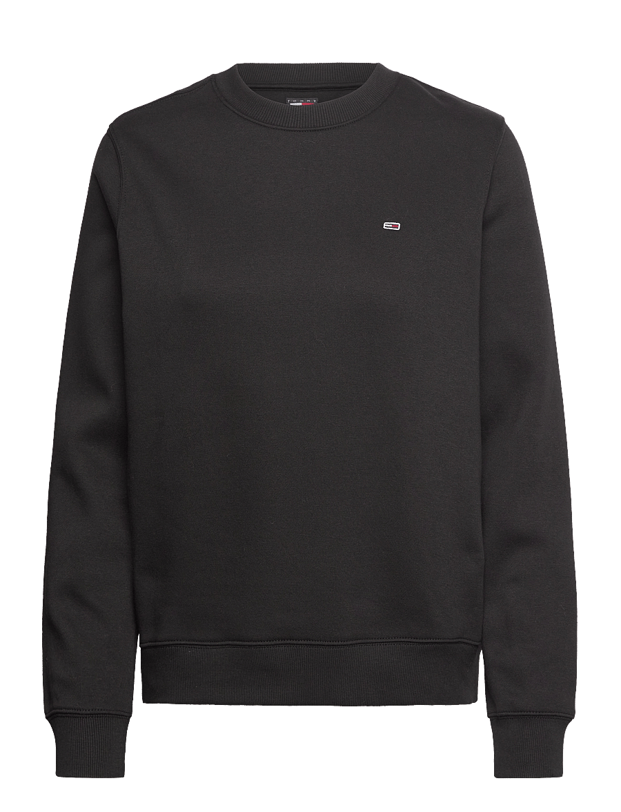 Tommy Jeans - TJW REG S FLAG CREW - everyday style - black - 1