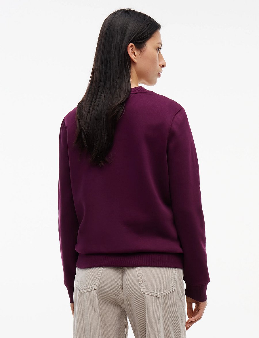 Tommy Jeans - TJW REG S FLAG CREW - vardagsstil - calypso berry - 2