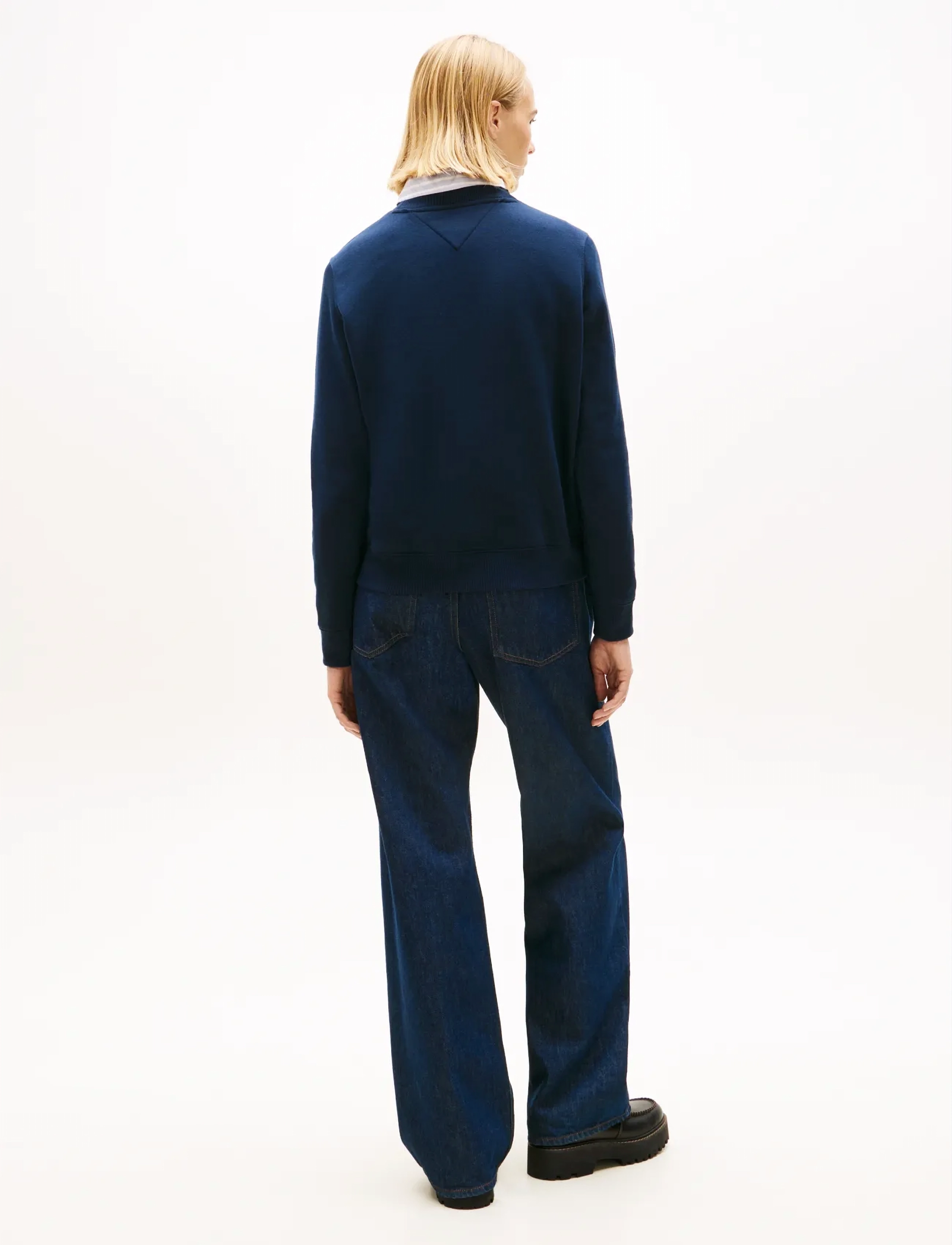 Tommy Jeans - TJW REG S FLAG CREW - everyday style - dark night navy - 4