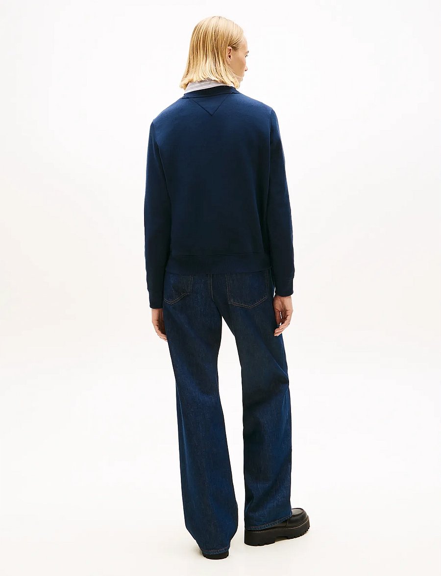 Tommy Jeans - TJW REG S FLAG CREW - igapäevane stiil - dark night navy - 4