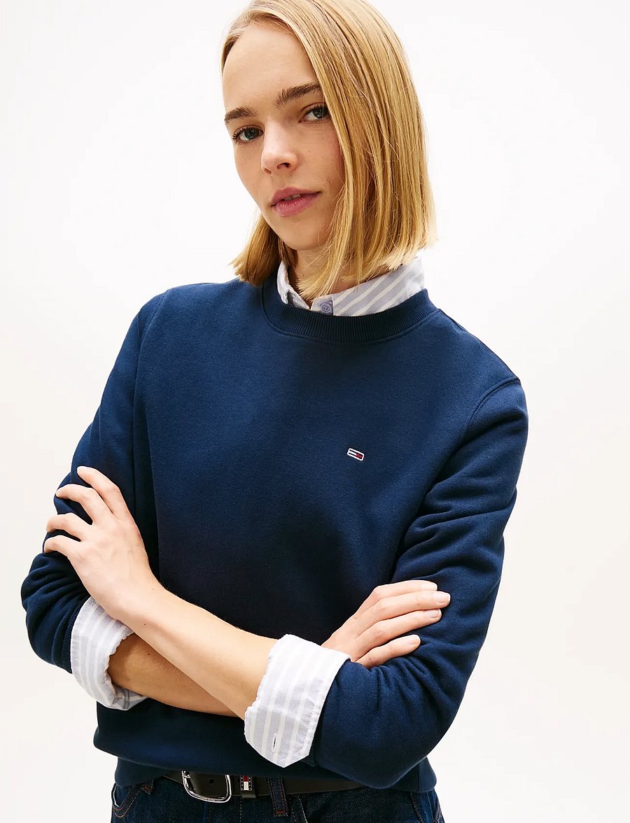 Tommy Jeans - TJW REG S FLAG CREW - igapäevane stiil - dark night navy - 5