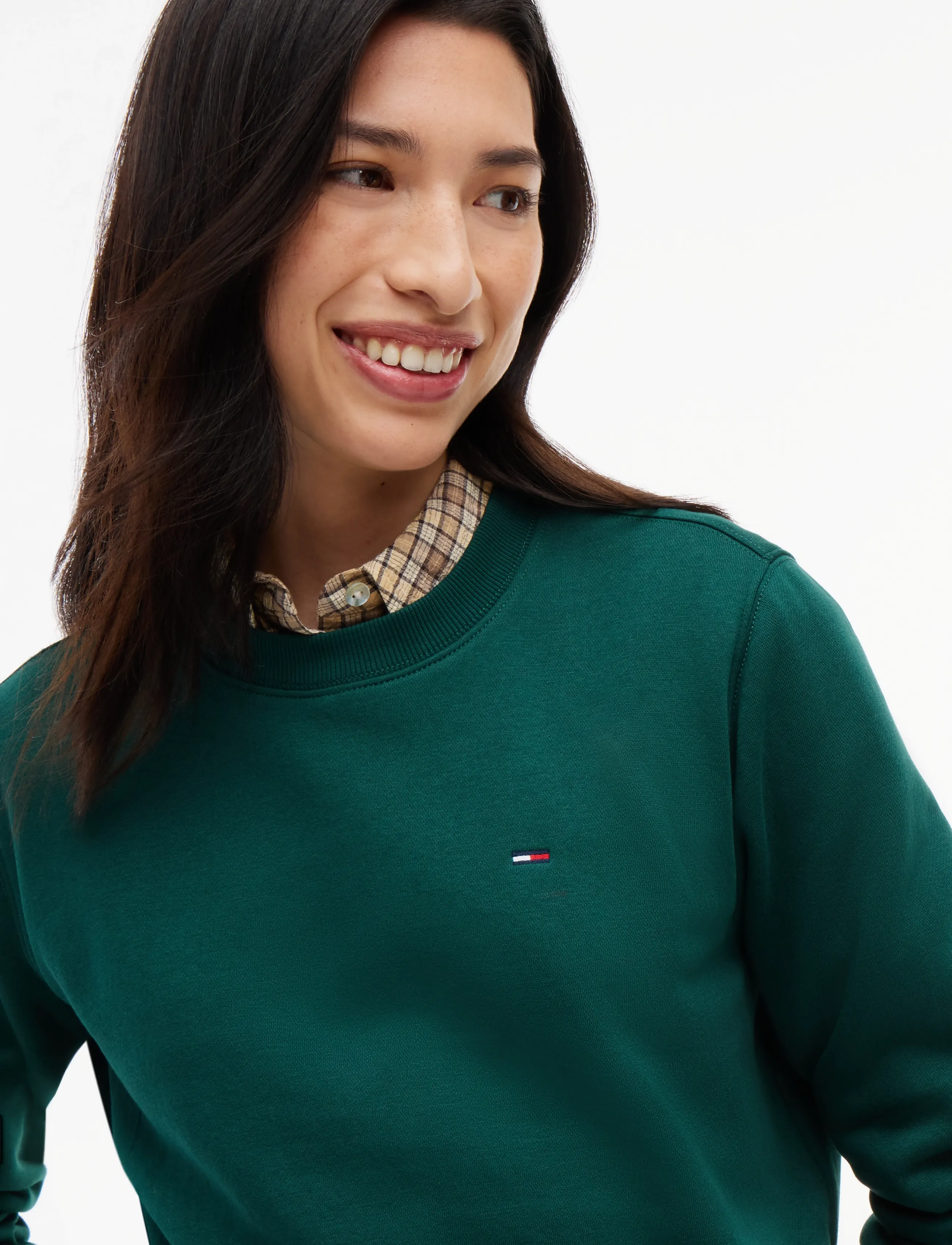 Tommy Jeans - TJW REG S FLAG CREW - everyday style - elegant green - 3