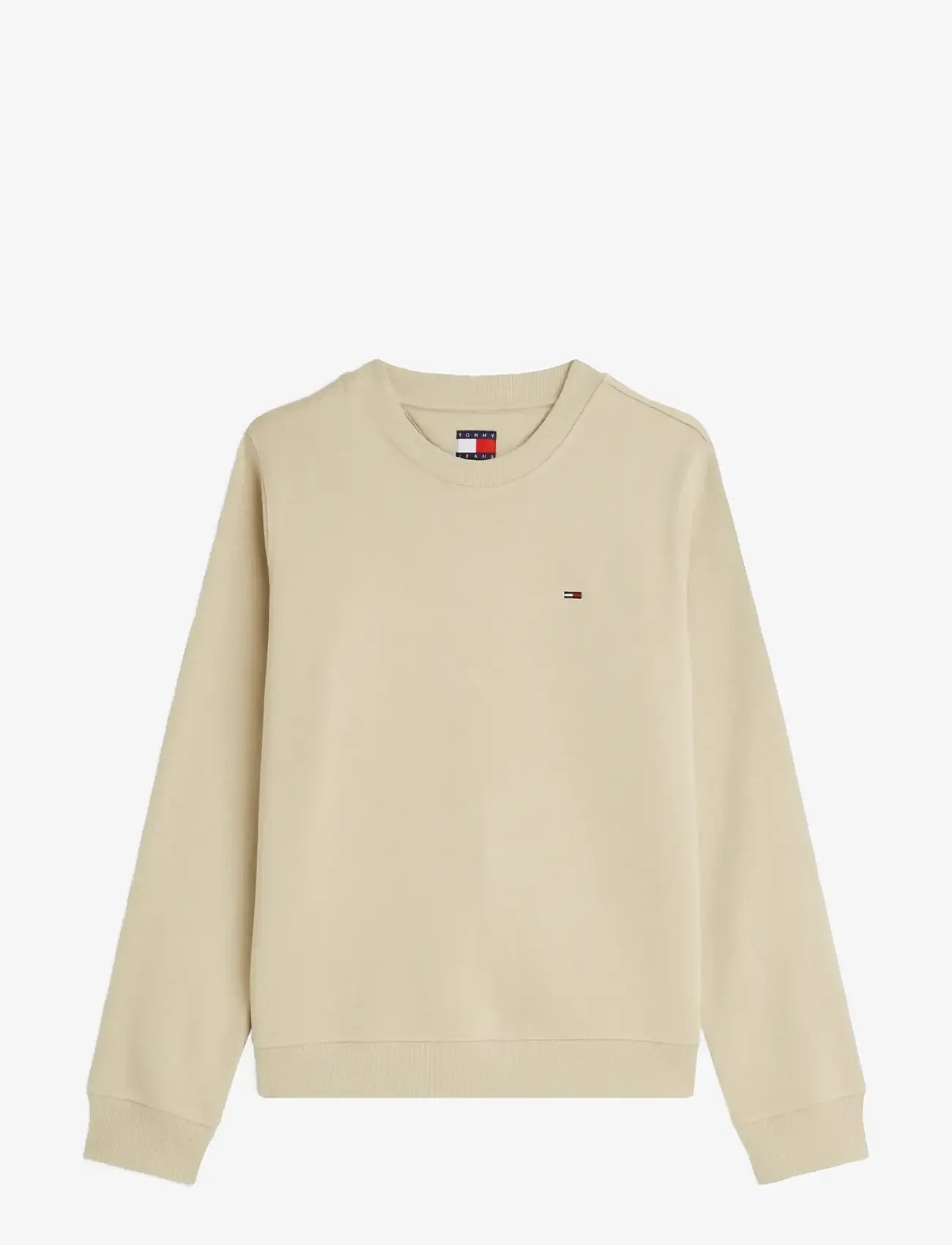 Tommy Jeans - TJW REG S FLAG CREW - hverdags stil - gentle gold - 1