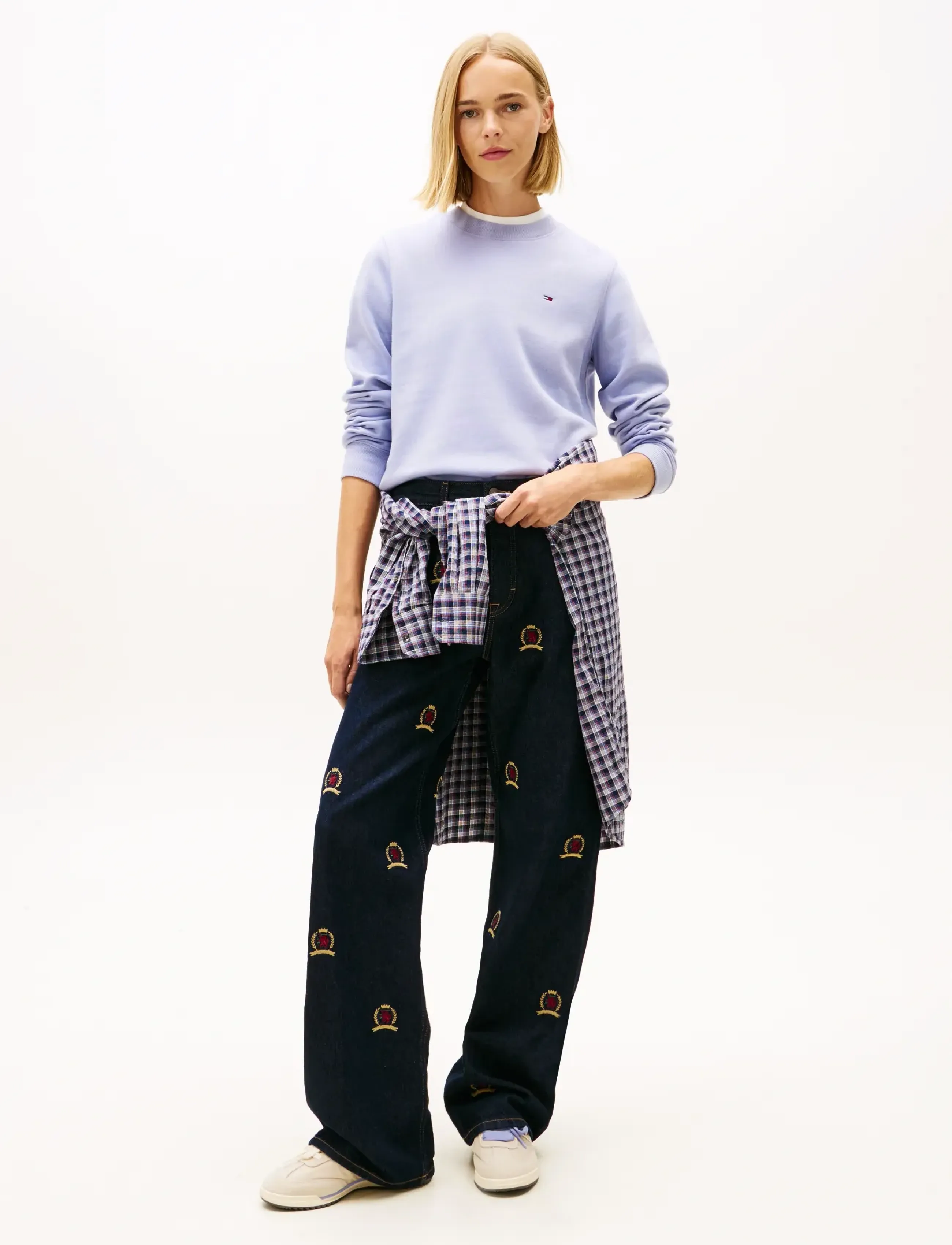 Tommy Jeans - TJW REG S FLAG CREW - vardagsstil - periwinkle dusk - 2