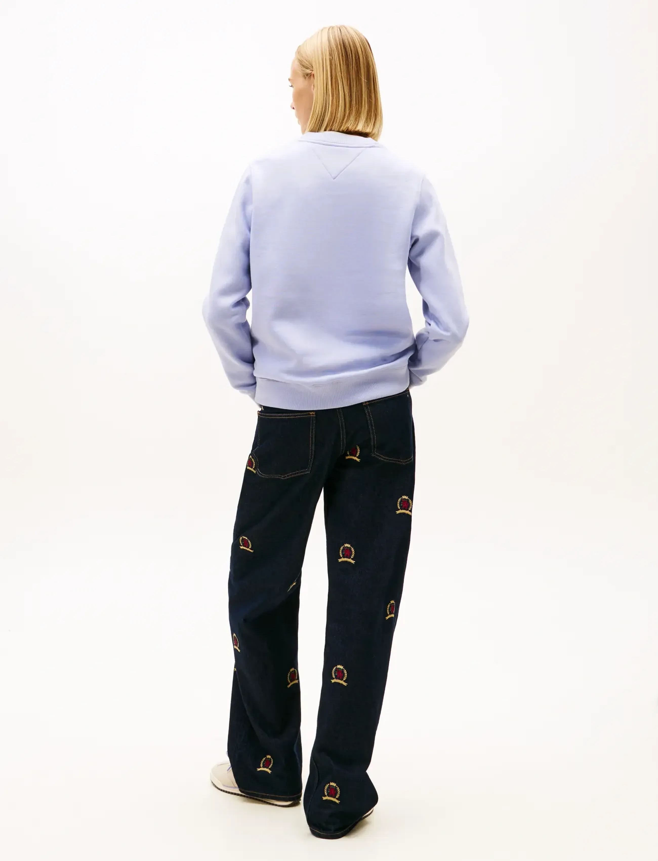 Tommy Jeans - TJW REG S FLAG CREW - vardagsstil - periwinkle dusk - 3