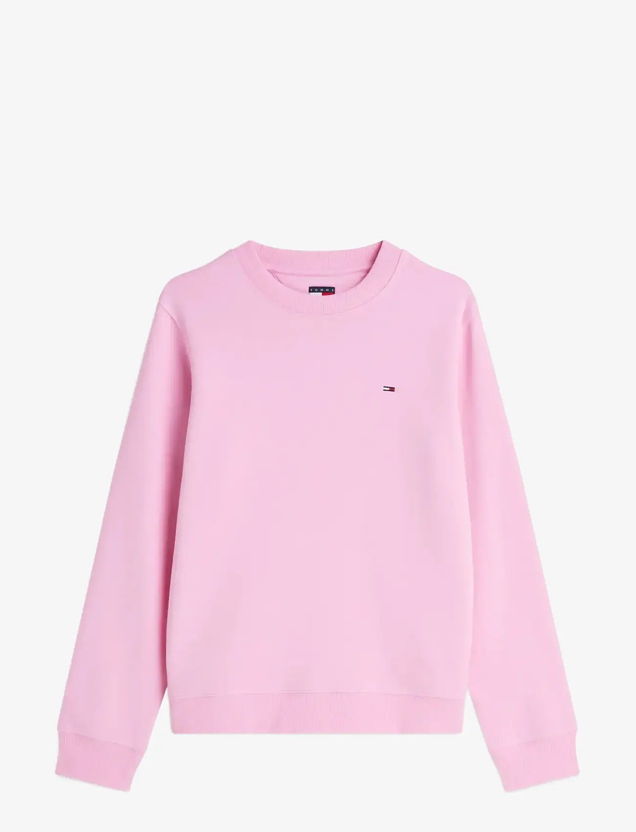 Tommy Jeans - TJW REG S FLAG CREW - hverdags stil - pink daisy - 1