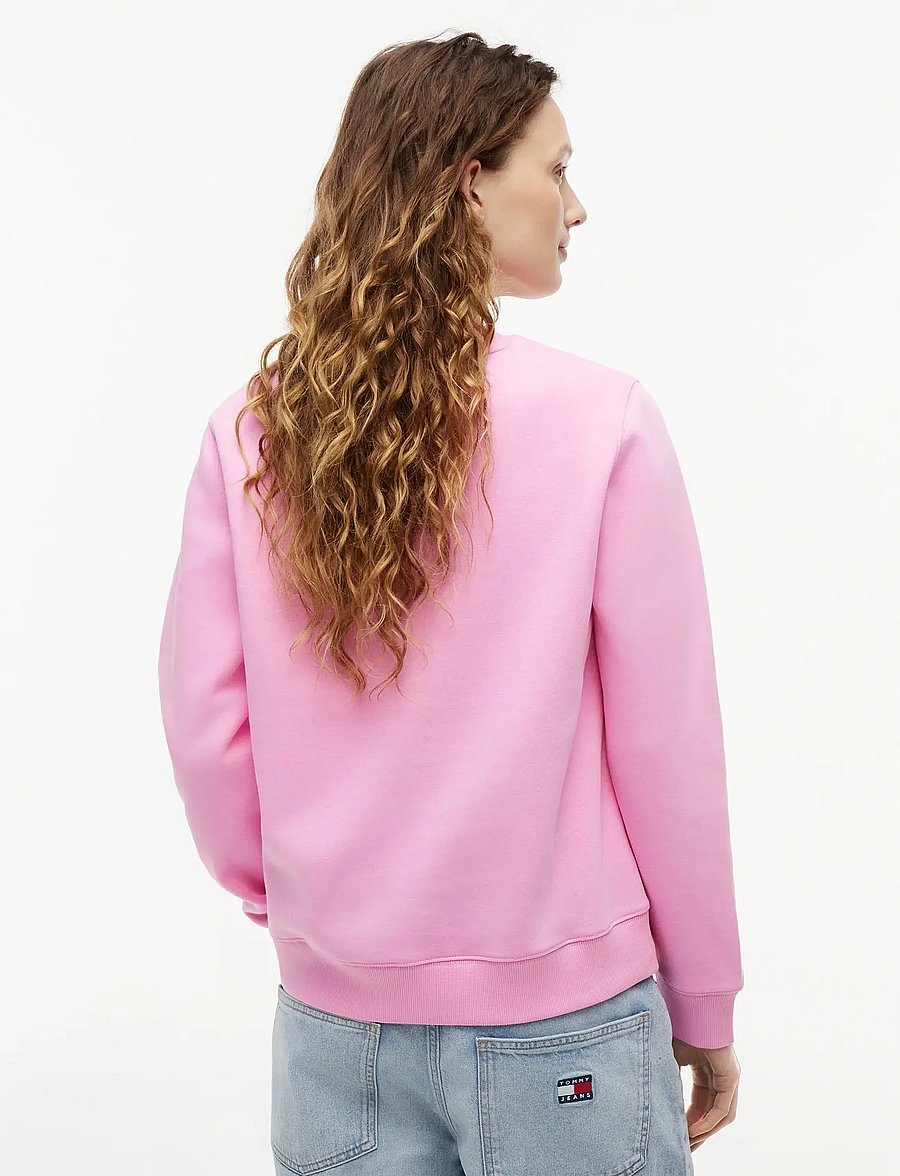 Tommy Jeans - TJW REG S FLAG CREW - sweatshirts - pink daisy - 2