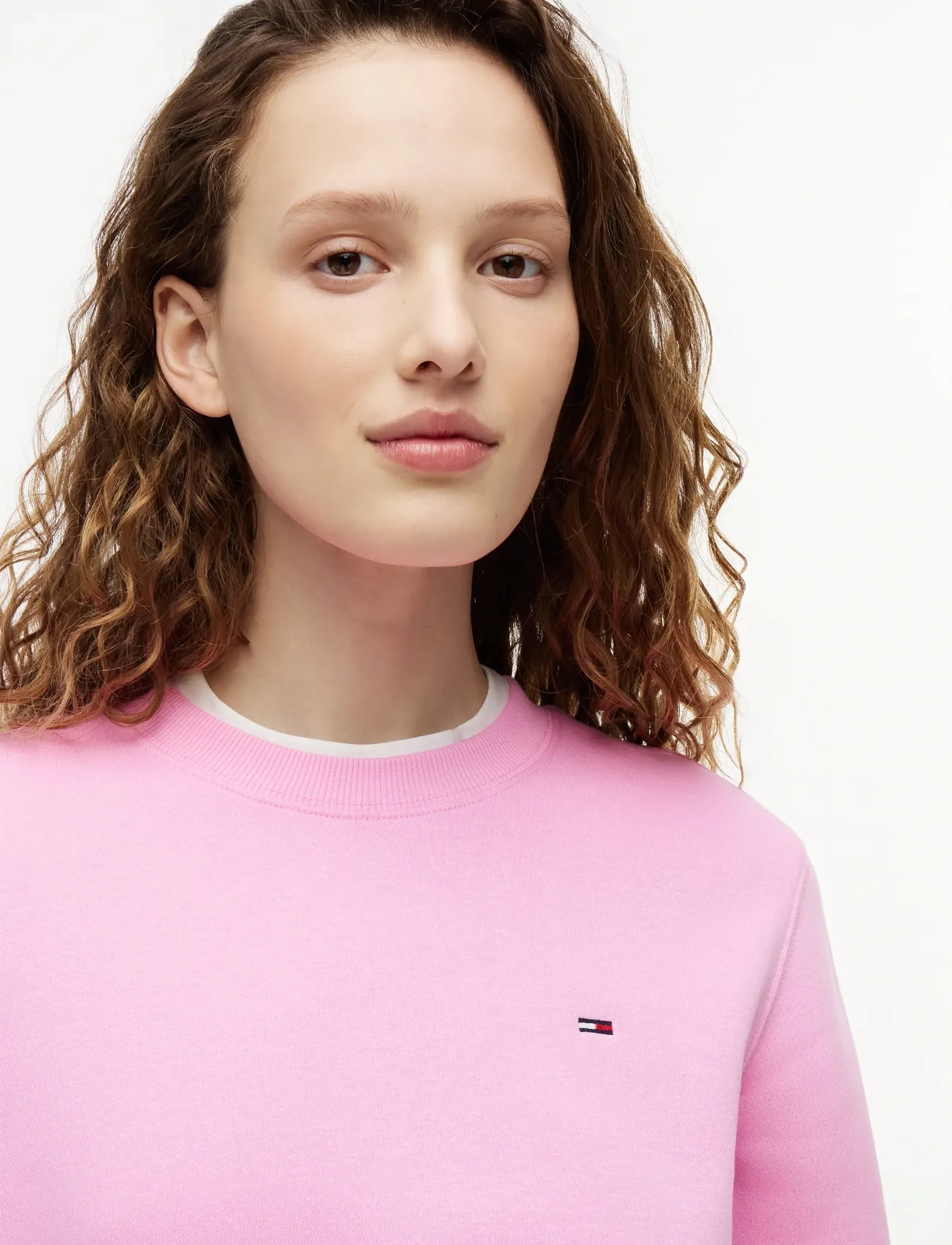 Tommy Jeans - TJW REG S FLAG CREW - sweatshirts - pink daisy - 3