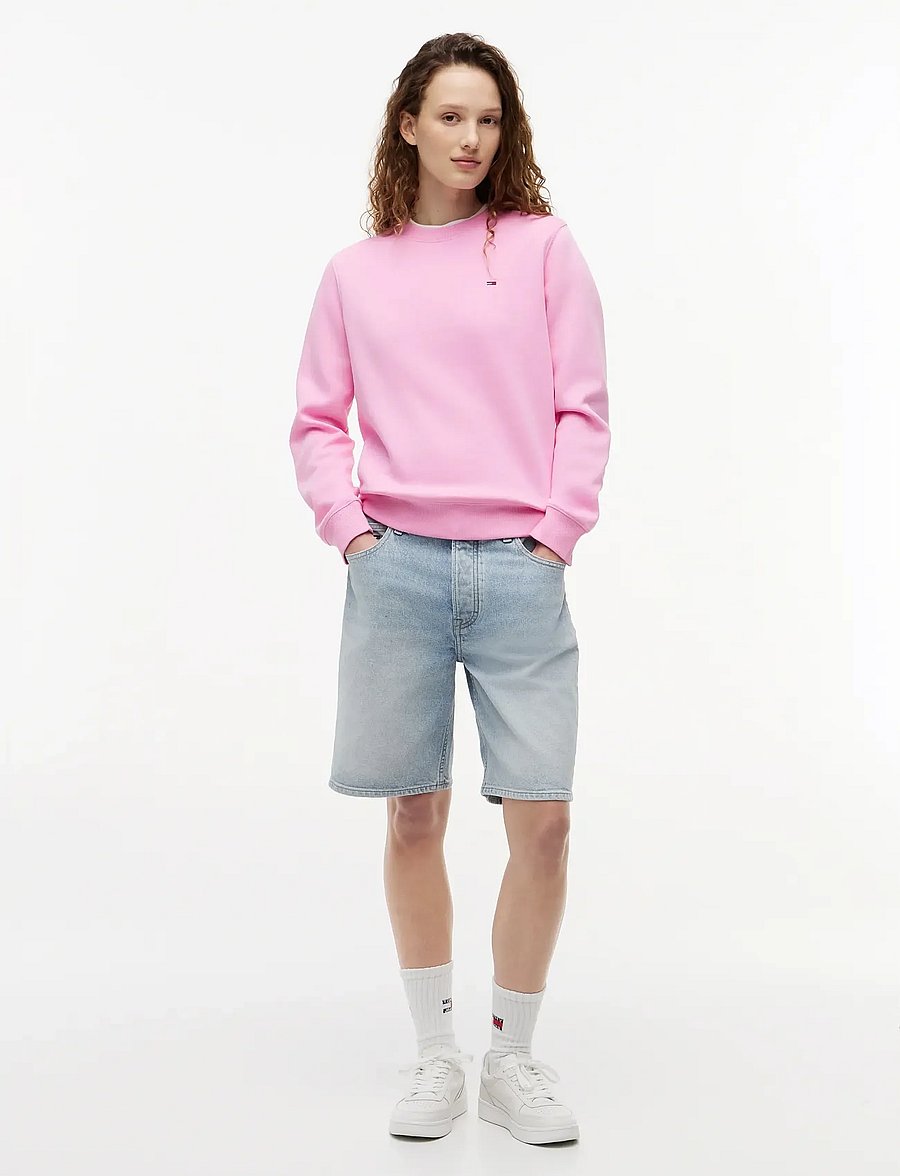 Tommy Jeans - TJW REG S FLAG CREW - sweatshirts - pink daisy - 4