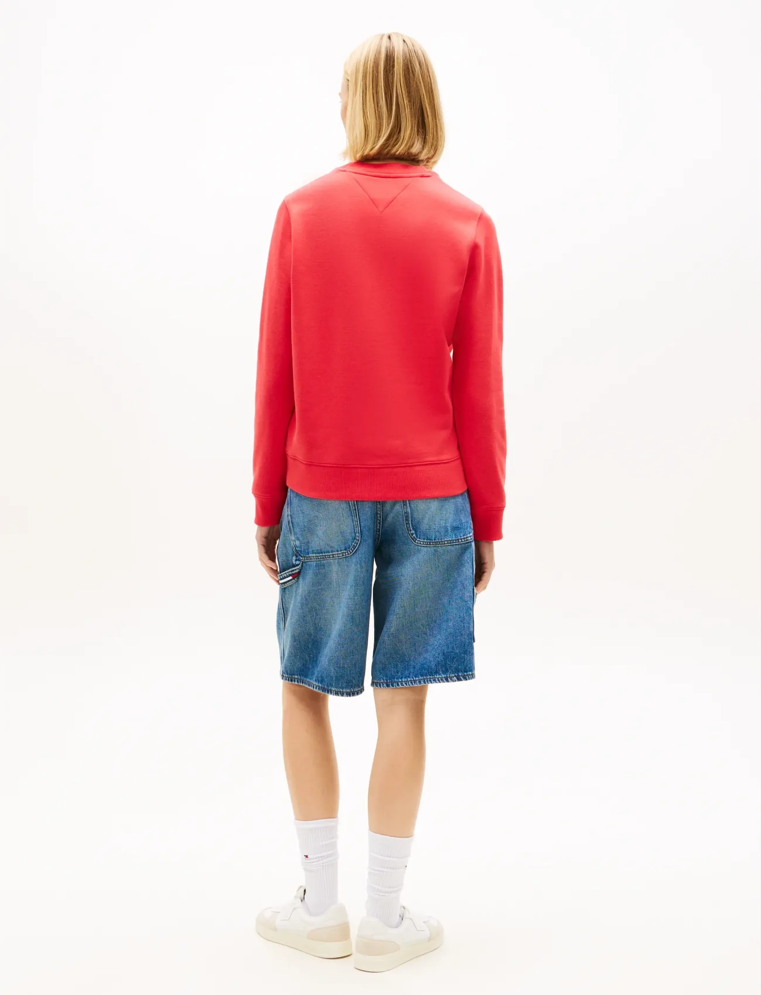 Tommy Jeans - TJW REG S FLAG CREW - alltags-style - red alert - 2