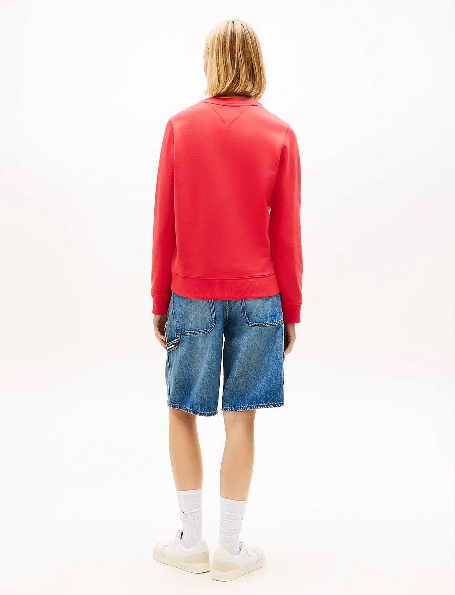 Tommy Jeans - TJW REG S FLAG CREW - everyday style - red alert - 2
