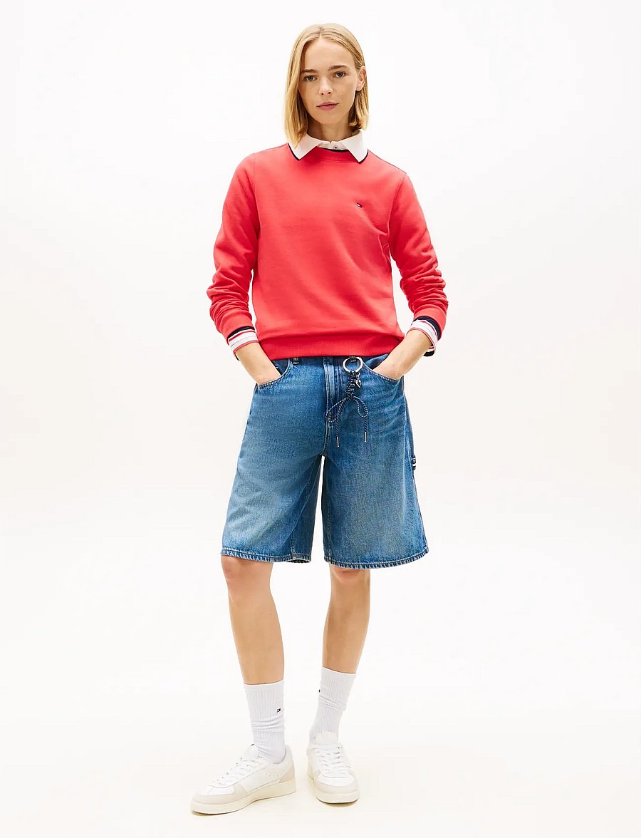 Tommy Jeans - TJW REG S FLAG CREW - everyday style - red alert - 3
