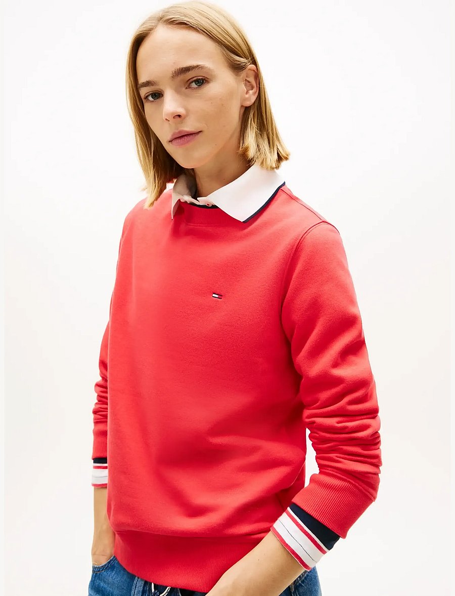 Tommy Jeans - TJW REG S FLAG CREW - everyday style - red alert - 4