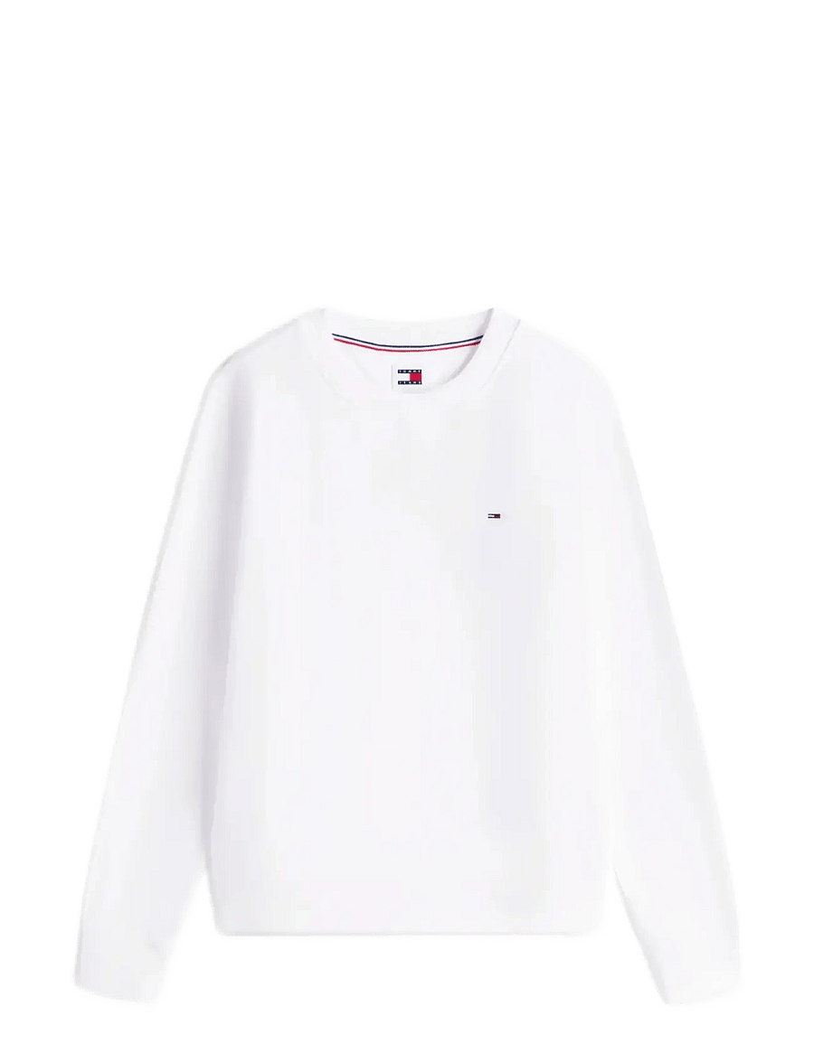 Tommy Jeans - TJW REG S FLAG CREW - sweatshirts - white - 1