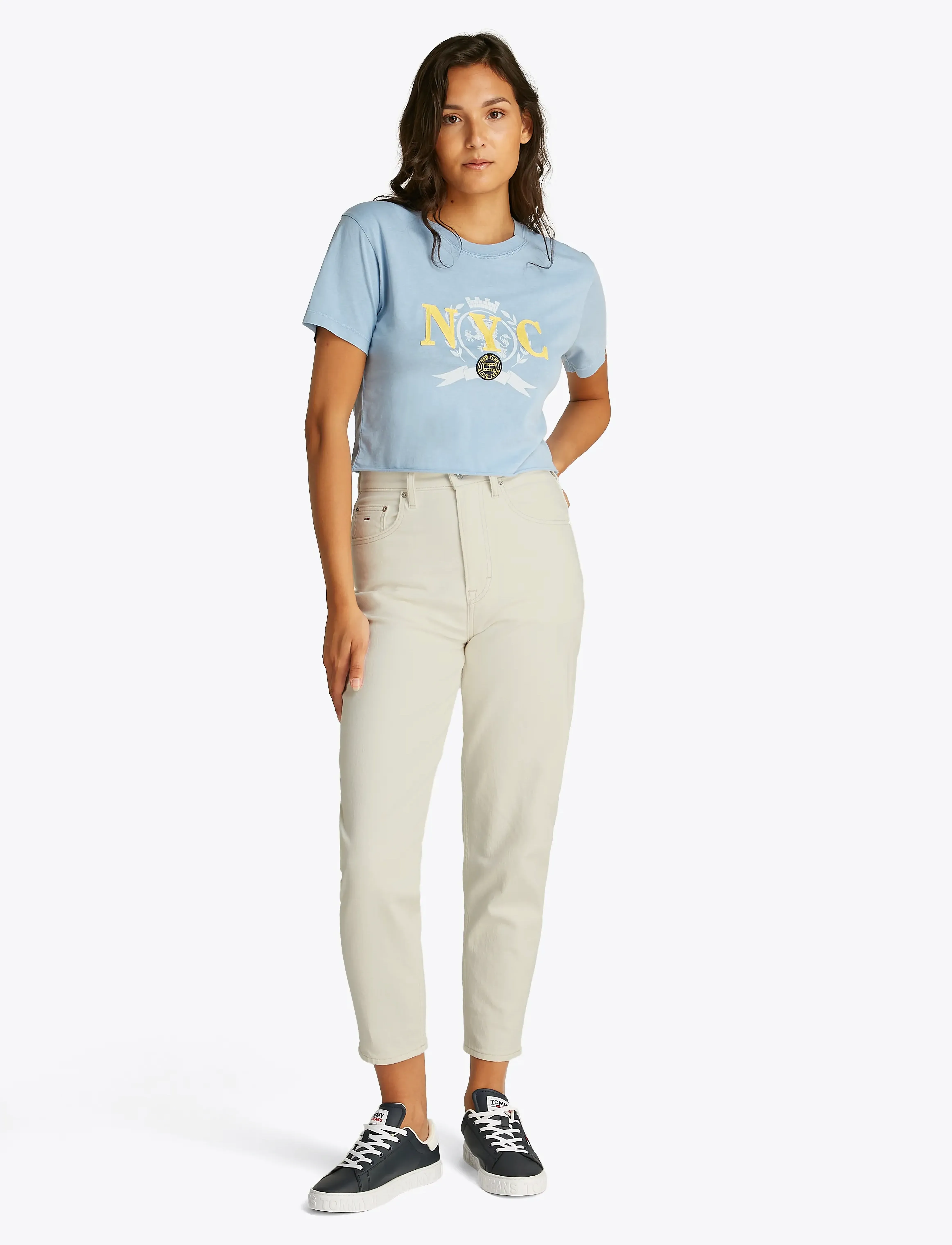 Tommy Jeans - MOM JEAN UH TPR  BI4191 - mom jeans - denim white - 4