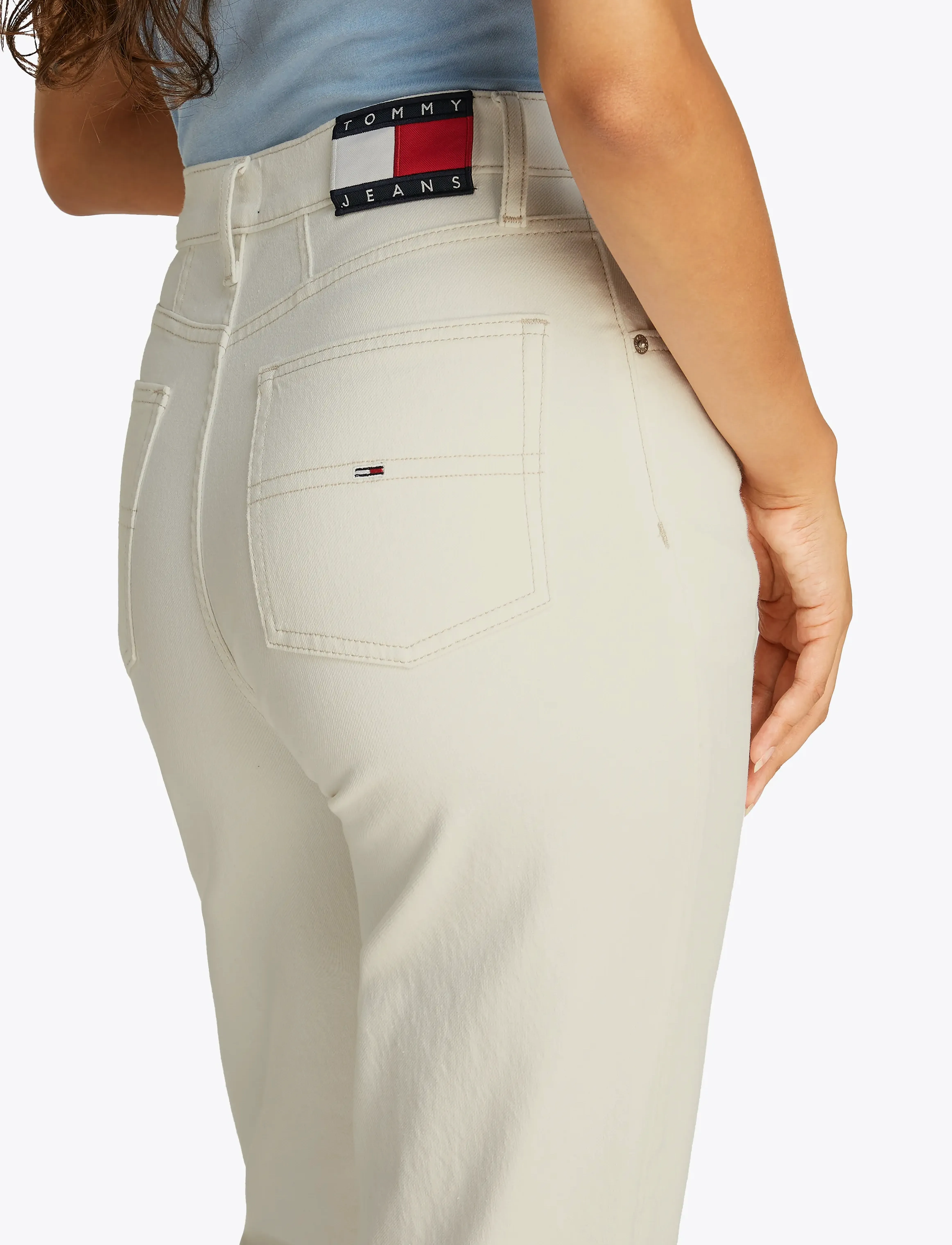 Tommy Jeans - MOM JEAN UH TPR BI4191 - mom jeans - denim white - 5