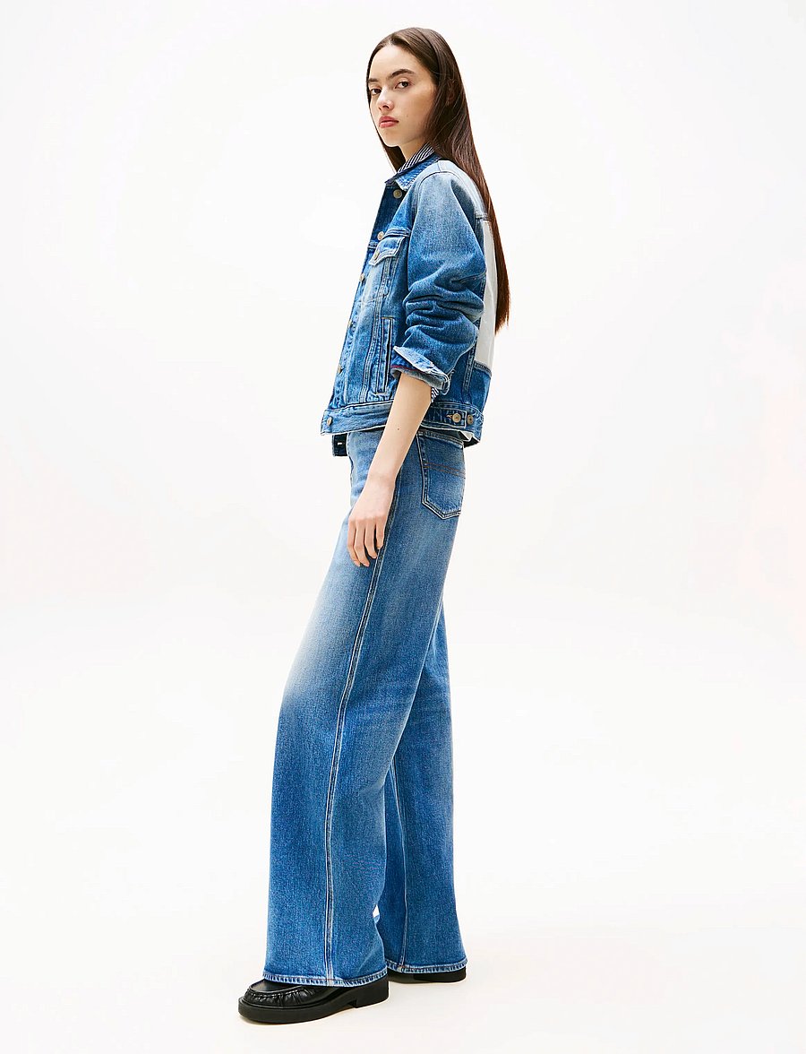 Tommy Jeans - CLAIRE HR WD BI0134 CO - schlaghosen - denim medium - 3