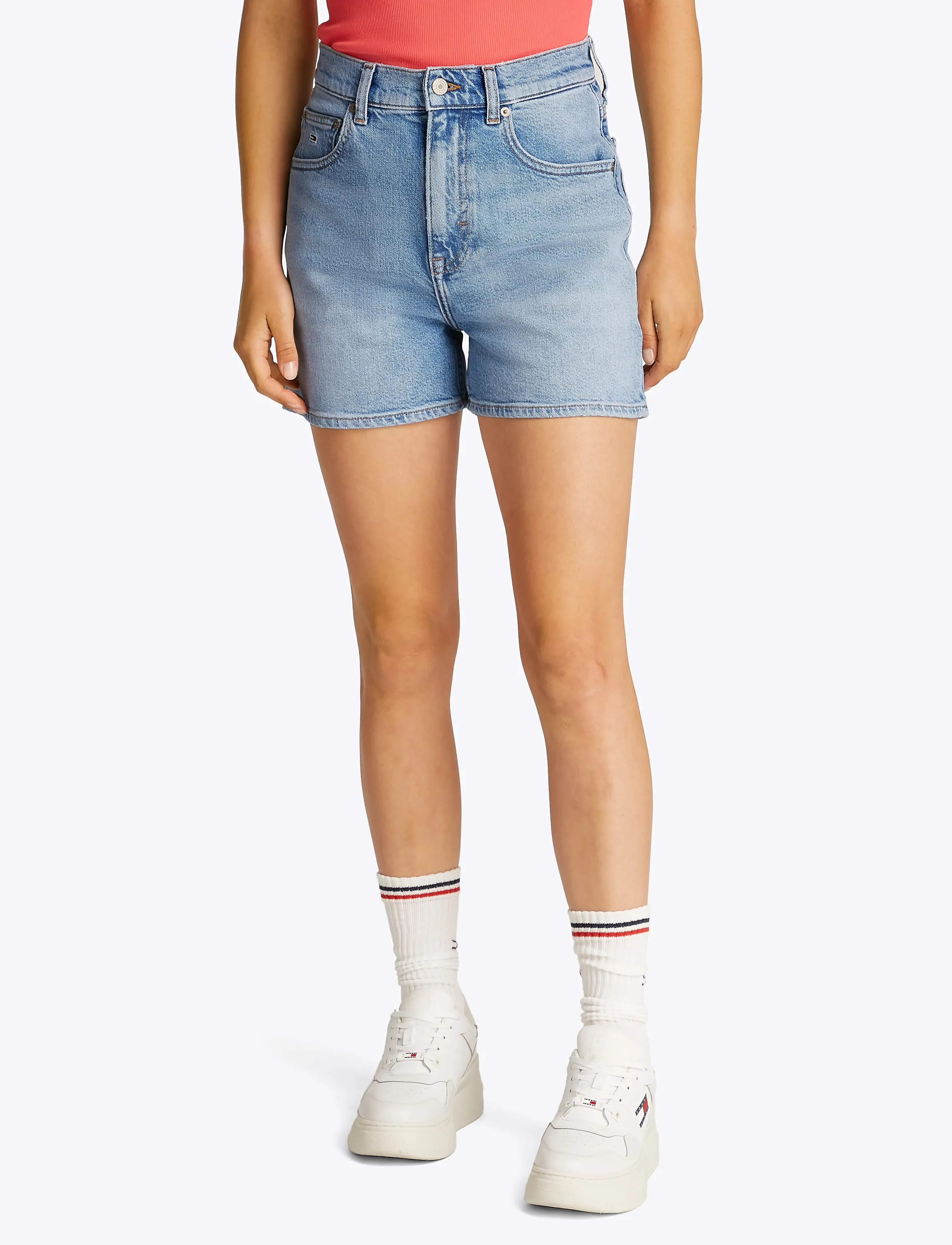 Tommy Jeans Mom Short Bi0112, 28, Blue, Shorts > Denim Shorts, Dame