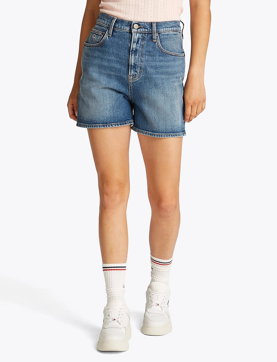 Tommy Jeans - MOM SHORT BI0134 - jeansshorts - denim medium - 0
