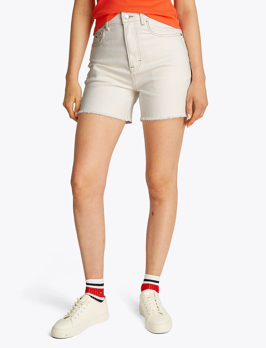 Tommy Jeans - MOM SHORT BI8194 - jeansshorts - denim white - 0