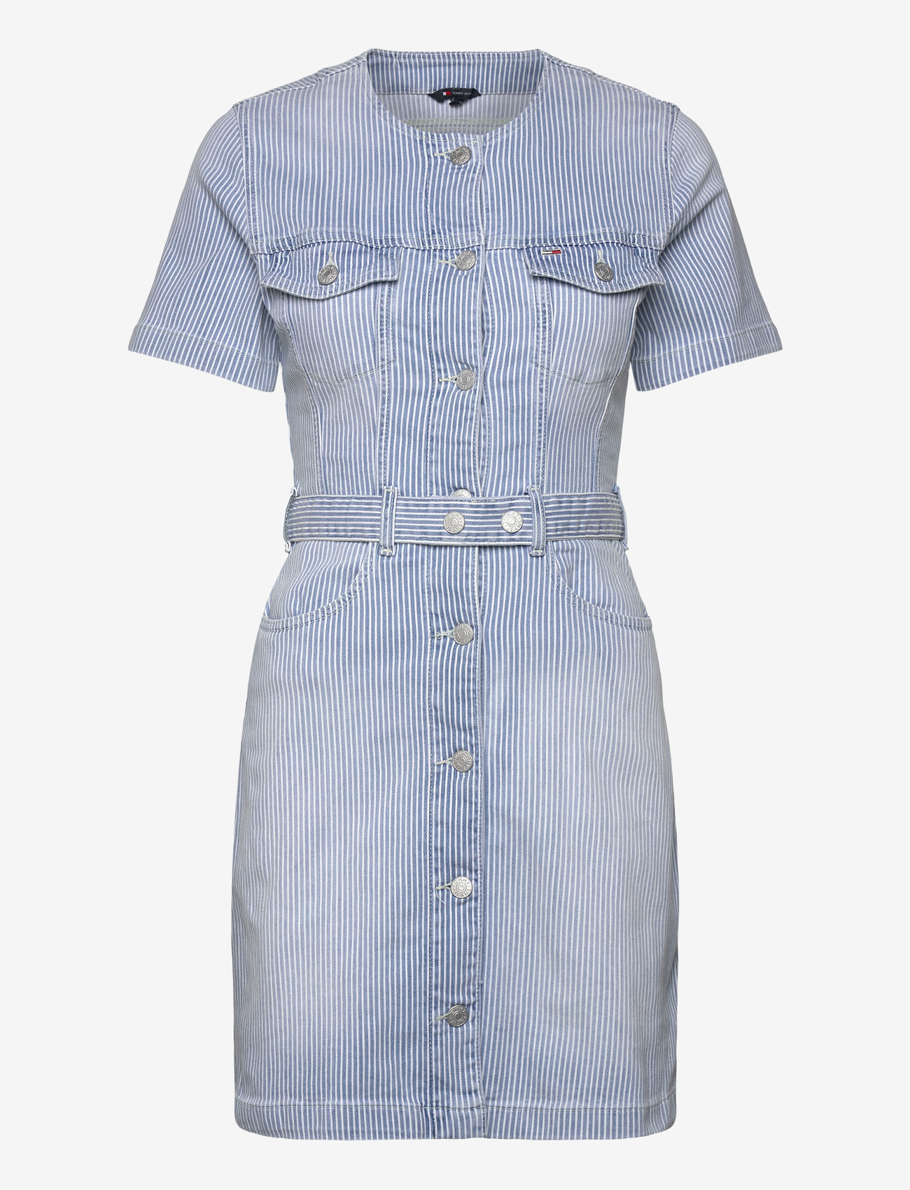 Tommy Jeans - SLIM BTNTR DRESS BI6136 - denimkjoler - denim medium - 1