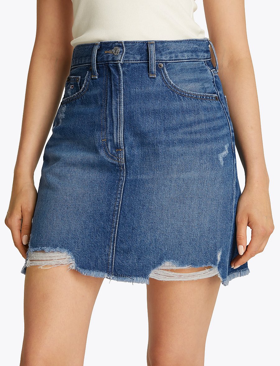 Tommy Jeans - MOM SKIRT BI8057 - jeansröcke - denim dark - 0