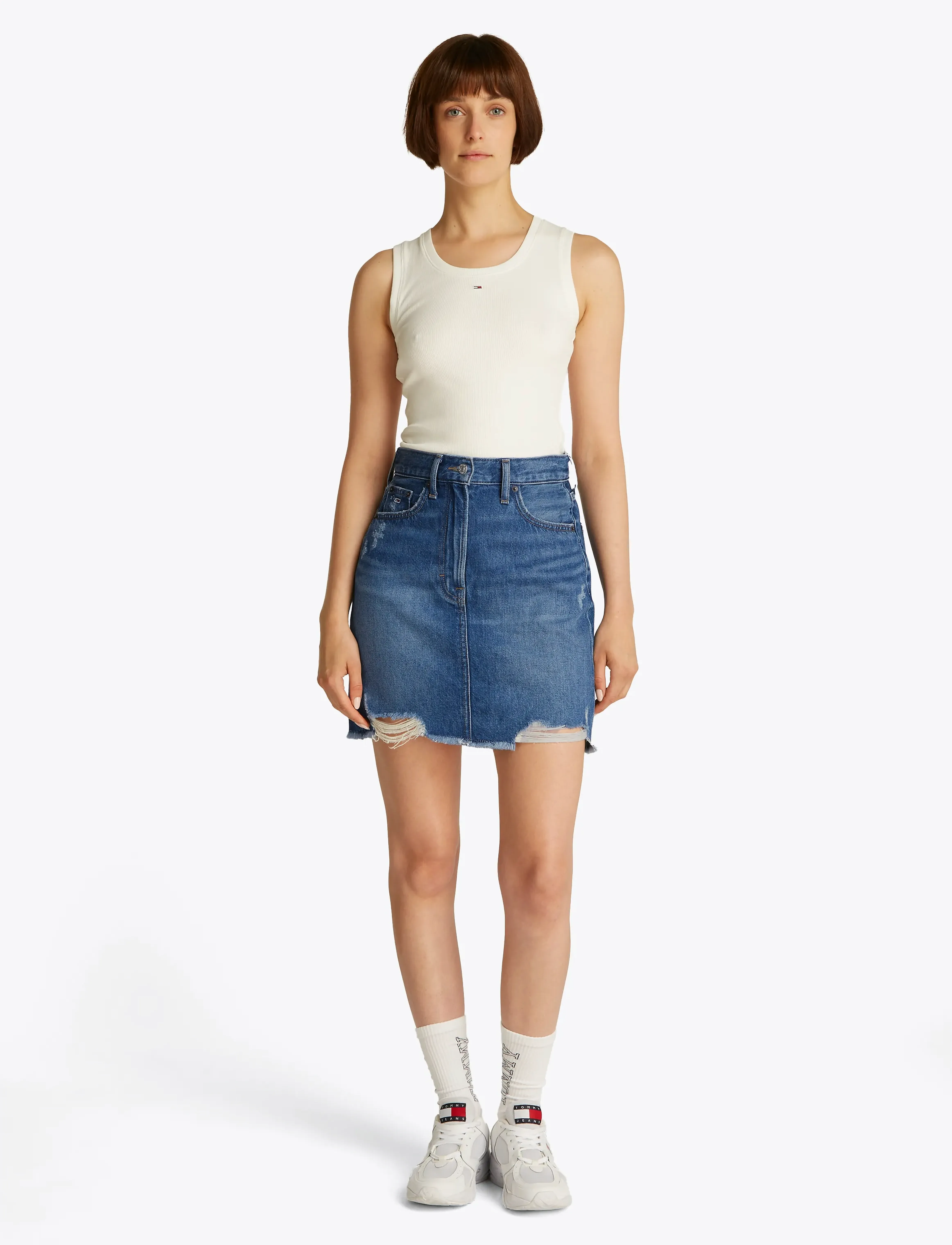 Tommy Jeans - MOM SKIRT BI8057 - farkkuhameet - denim dark - 4