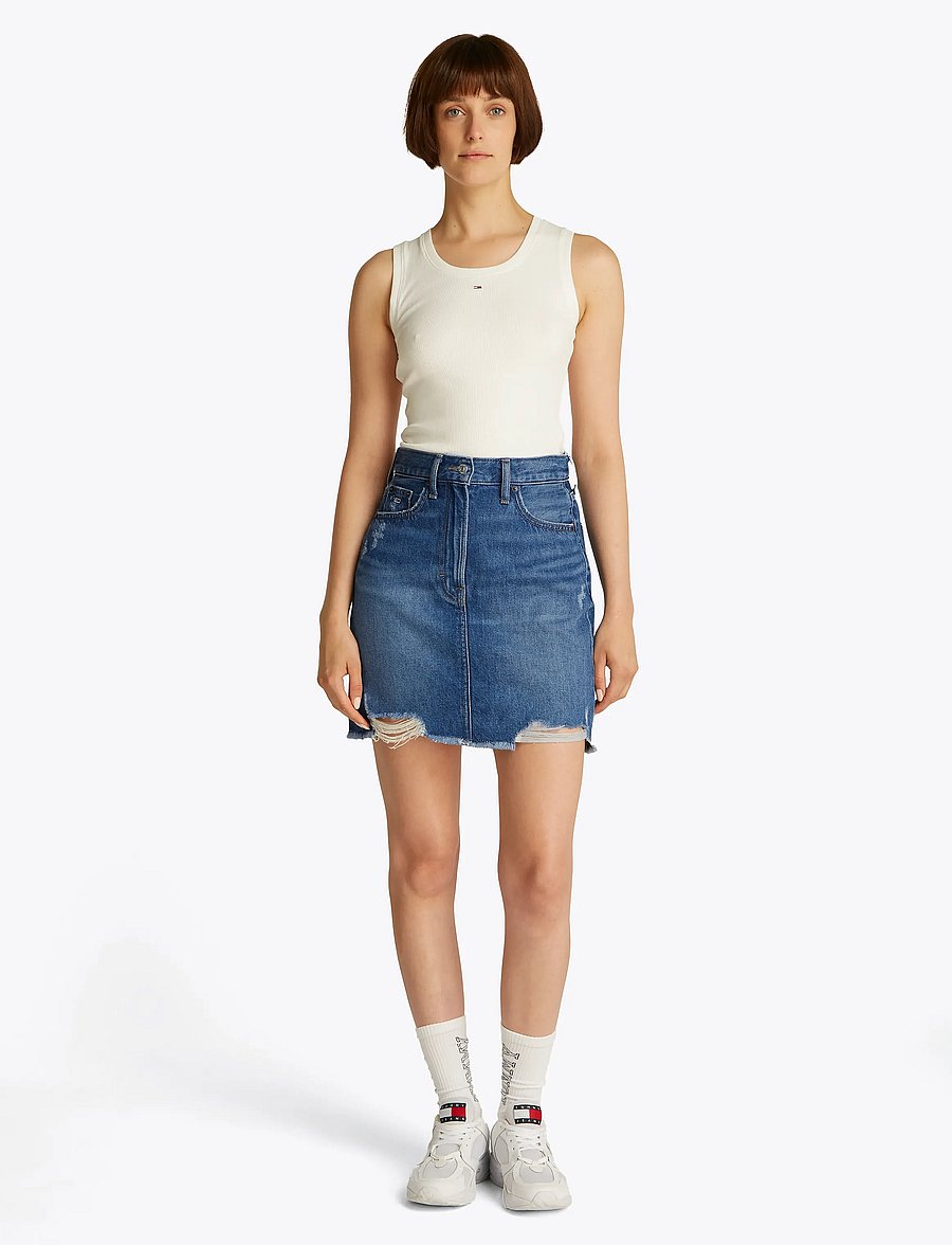 Tommy Jeans - MOM SKIRT BI8057 - jeansröcke - denim dark - 4