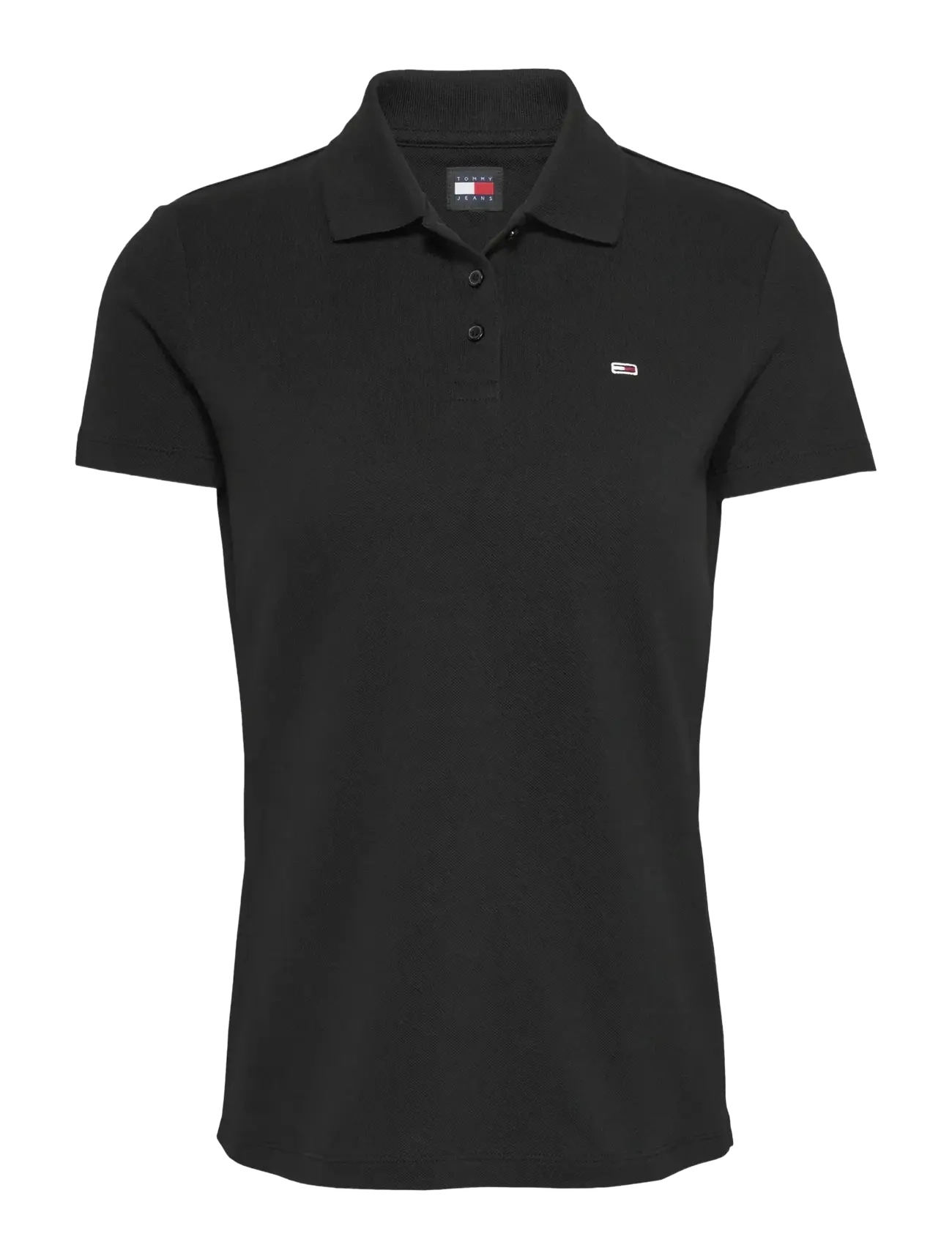 Tommy Jeans TJW SLIM ESSENTIAL POLO SS - Kampagne - BLACK / black