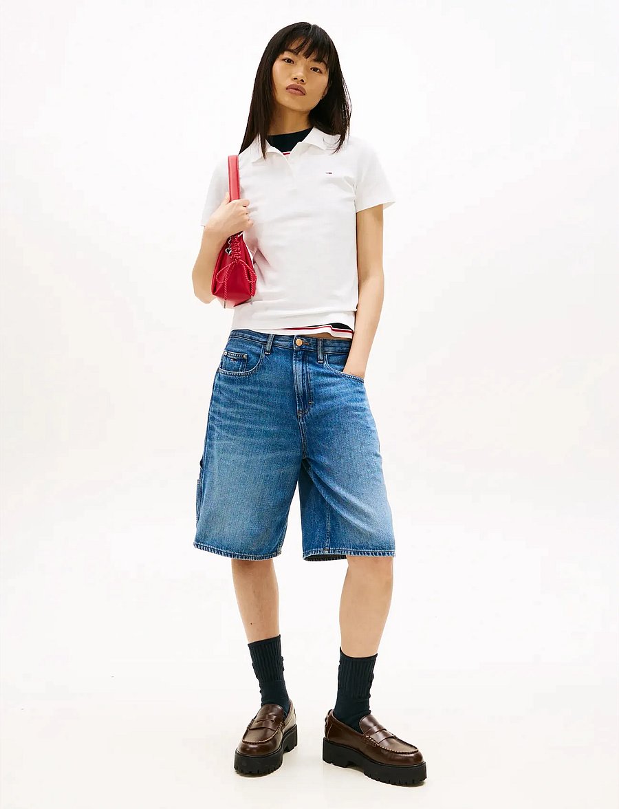 Tommy Jeans - TJW SLIM ESSENTIAL POLO SS - oberteile & t-shirts - ecru - 4