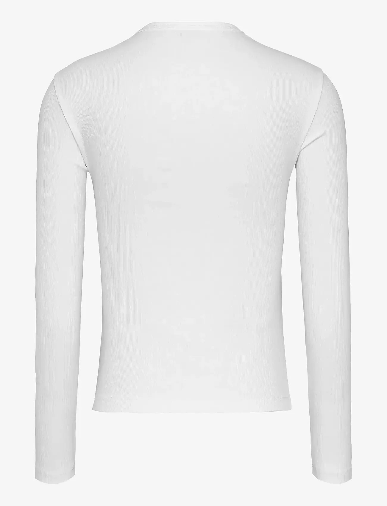 Tommy Jeans - TJW SLIM LS BADGE TEE EXT - långärmade toppar - ecru - 2