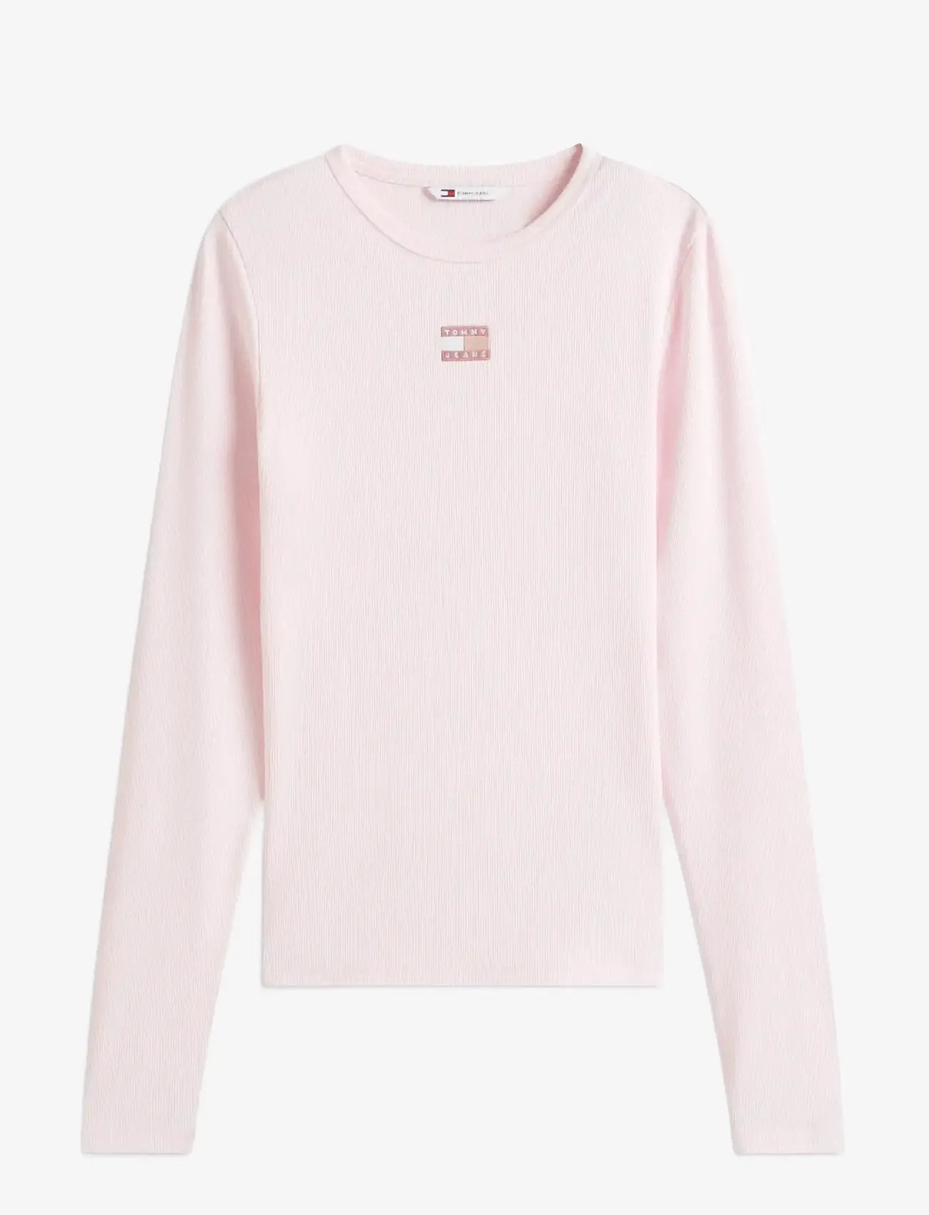 Tommy Jeans - TJW SLIM LS BADGE TEE EXT - langærmede toppe - light pink - 1