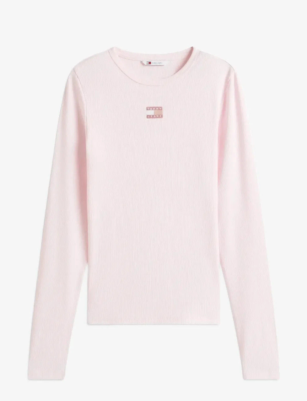 Tommy Jeans - TJW SLIM LS BADGE TEE EXT - långärmade toppar - light pink - 1