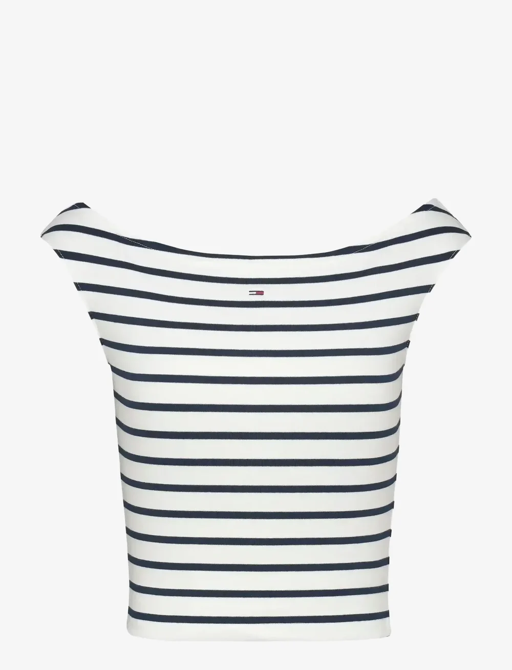 Tommy Jeans - TJW BOAT NECK TOP SS EXT - t-shirts - ecru / navy stripe - 1