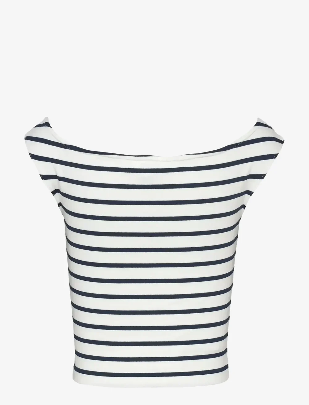 Tommy Jeans - TJW BOAT NECK TOP SS EXT - t-shirts - ecru / navy stripe - 2