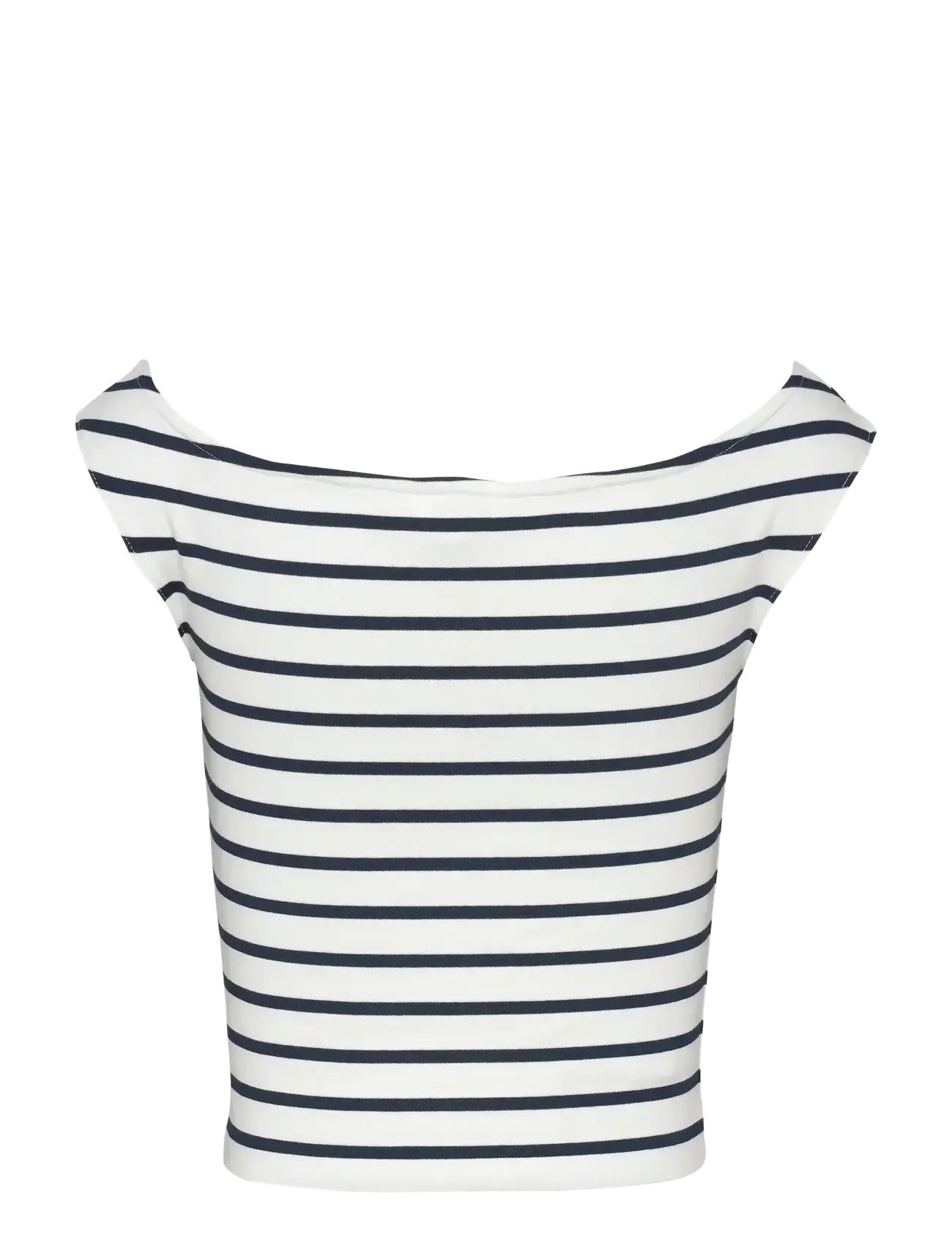 Tommy Jeans - TJW BOAT NECK TOP SS EXT - ecru / navy stripe - 2