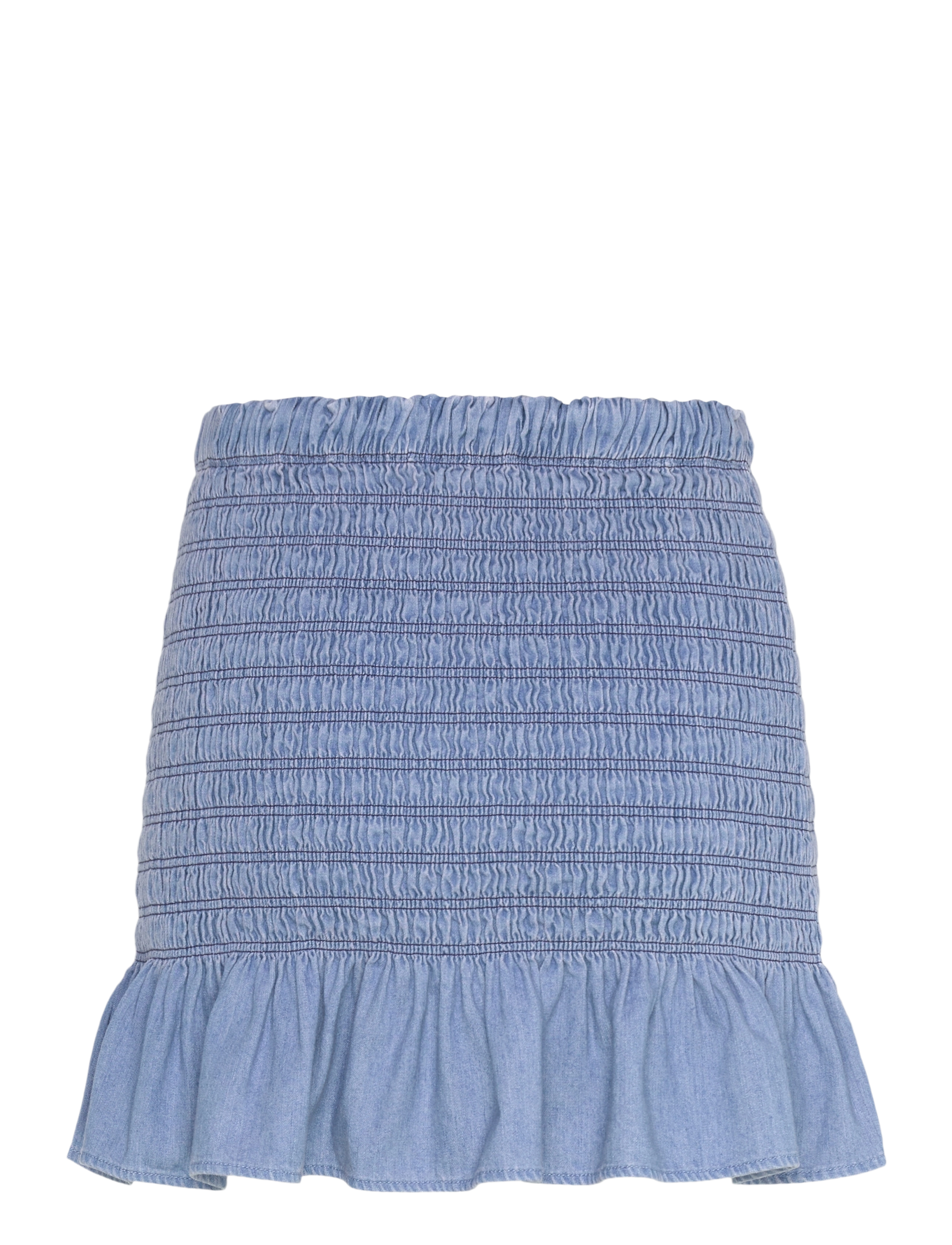 Tommy Jeans - TJW CHAMBRAY RUCHED SKIRT - korte nederdele - denim medium - 2