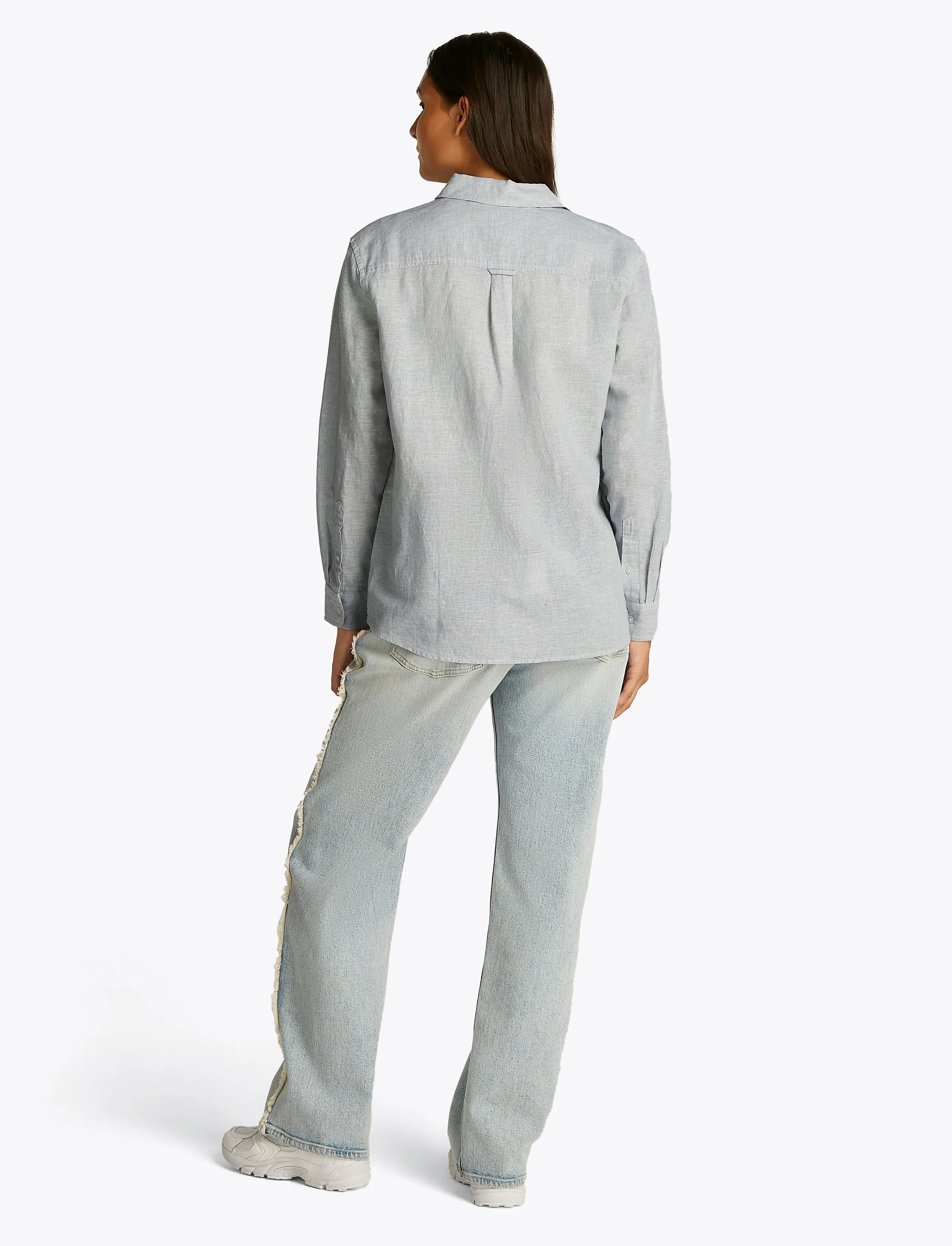 Tommy Jeans - TJW RLX LINEN SHIRT - colorado blue / stripe - 3