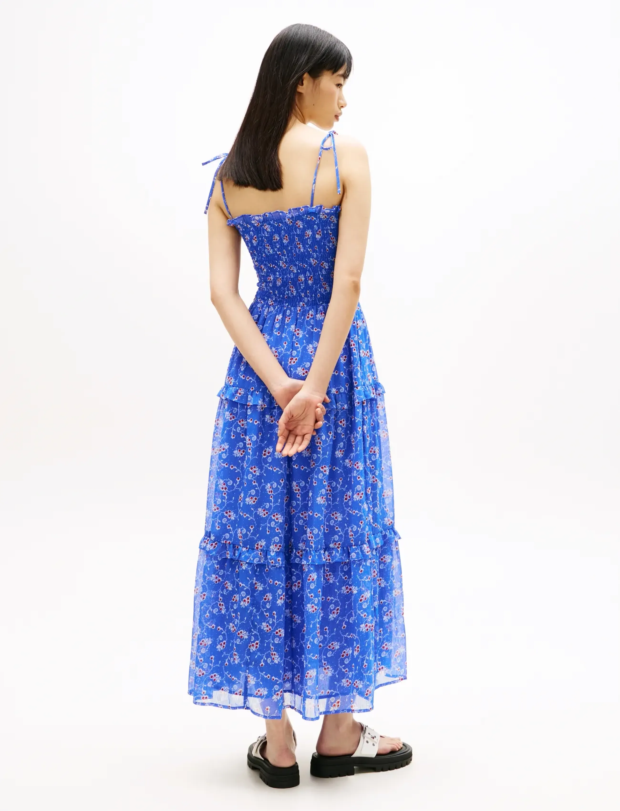 Tommy Jeans - TJW AOP CHIFFON MAXI DRESS EXT - vasaras kleitas - empire blue aop - 4