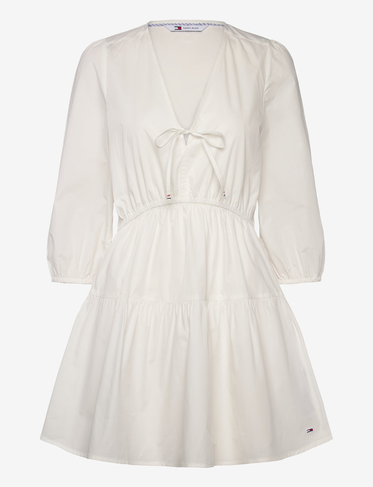 Tommy Jeans - TJW POPLIN TIERED MINI DRESS EXT - zomerjurken - ecru - 1