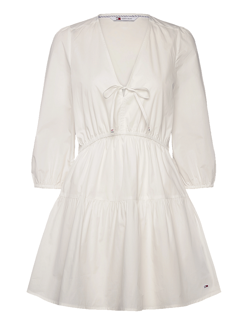 Tommy Jeans - TJW POPLIN TIERED MINI DRESS EXT - zomerjurken - ecru - 1