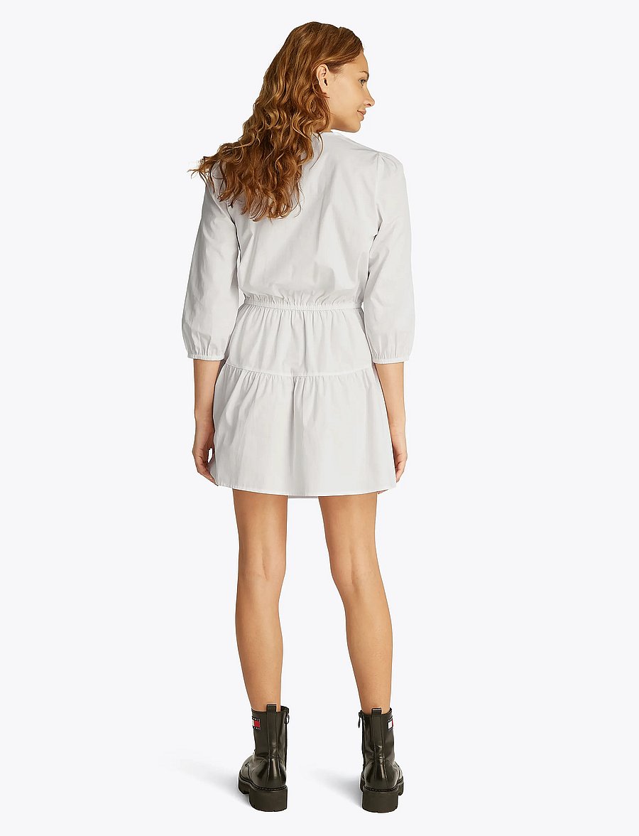 Tommy Jeans - TJW POPLIN TIERED MINI DRESS EXT - kesämekot - ecru - 3