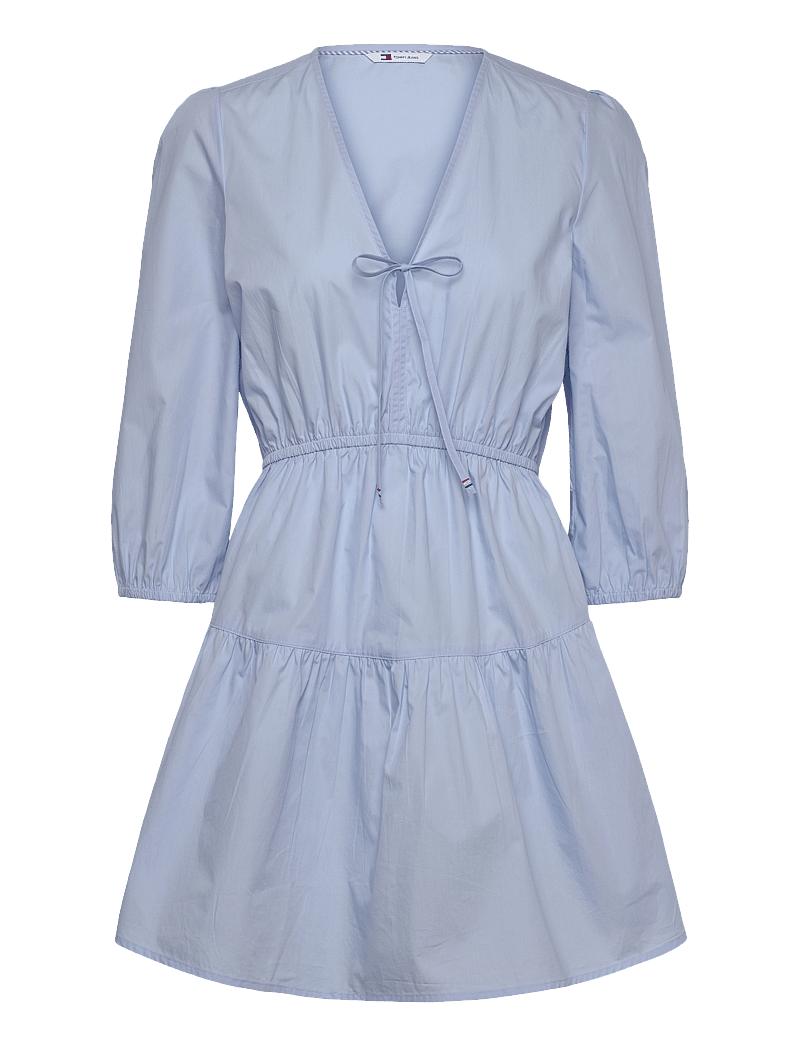 Tommy Jeans - TJW POPLIN TIERED MINI DRESS EXT - suvekleidid - sweet blue - 1