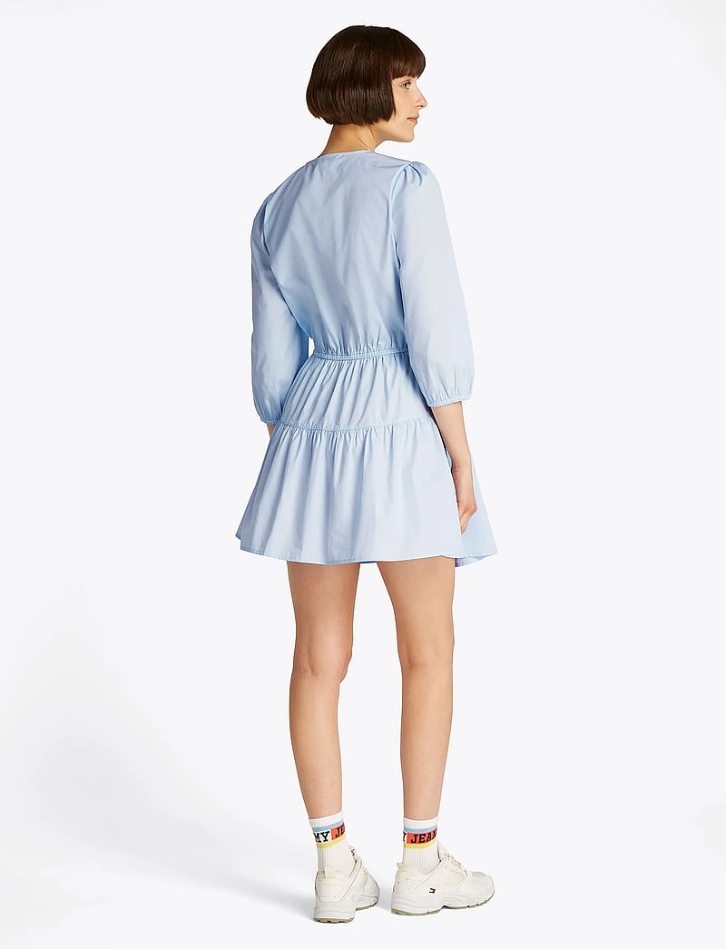 Tommy Jeans - TJW POPLIN TIERED MINI DRESS EXT - suvekleidid - sweet blue - 3