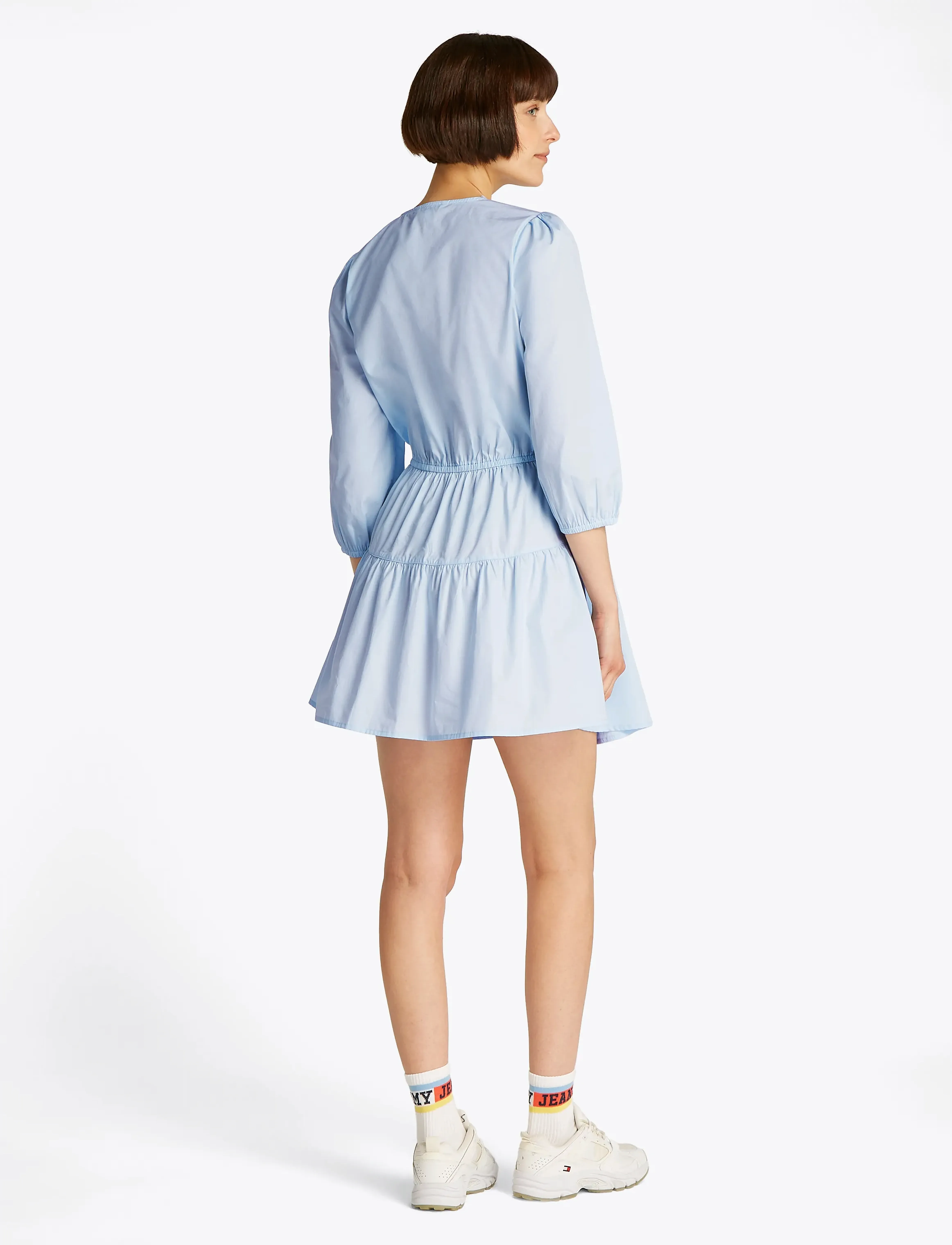 Tommy Jeans - TJW POPLIN TIERED MINI DRESS EXT - sweet blue - 3