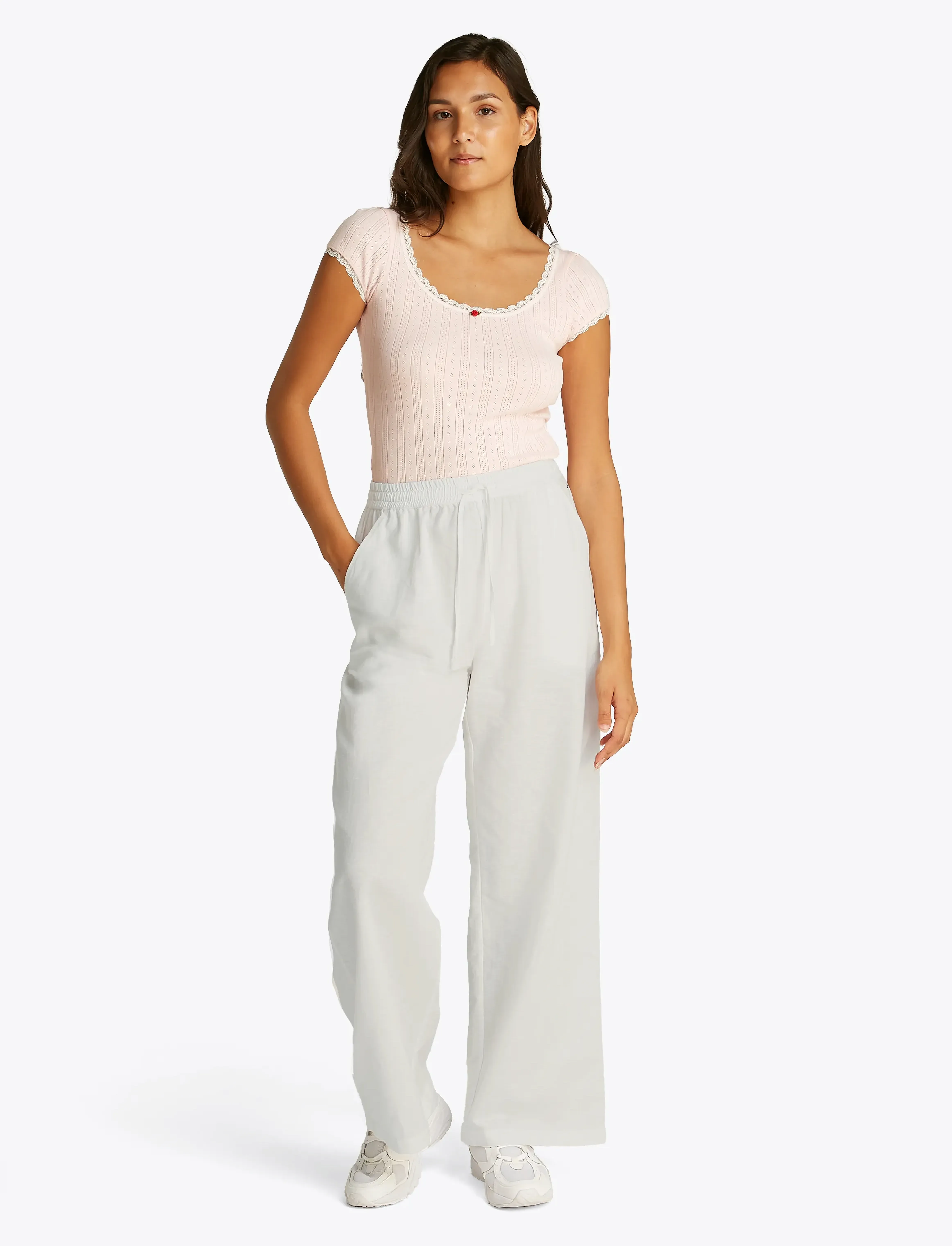 Tommy Jeans - TJW LINEN PANT - ecru - 4